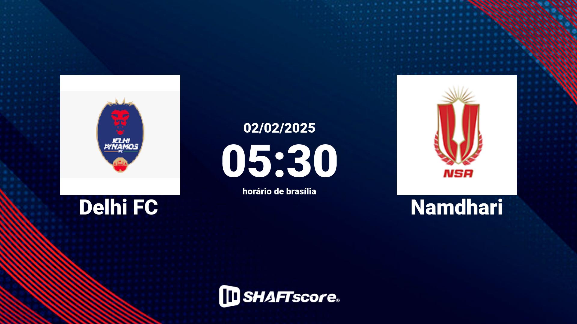 Estatísticas do jogo Delhi FC vs Namdhari 02.02 05:30