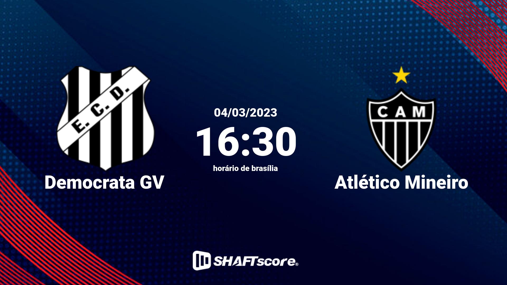 Estatísticas do jogo Democrata GV vs Atlético Mineiro 04.03 16:30