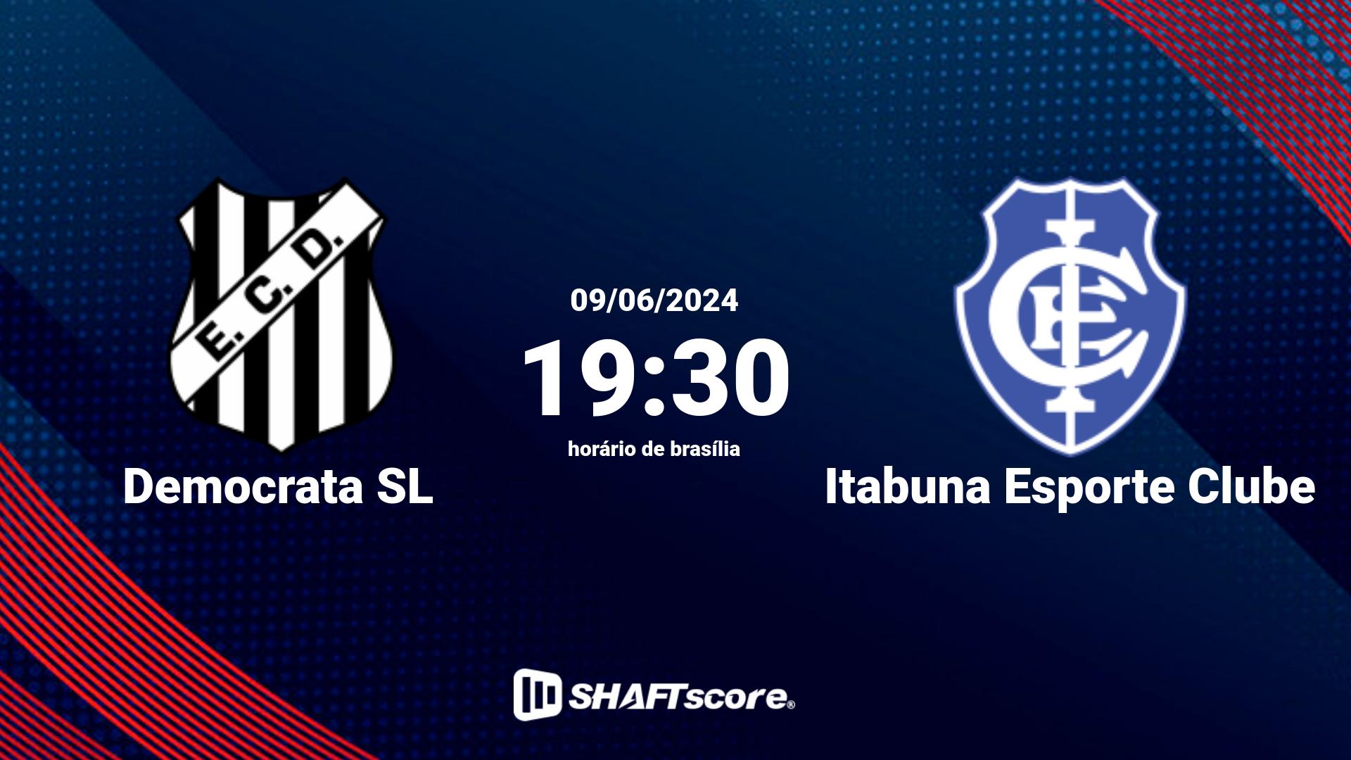 Estatísticas do jogo Democrata SL vs Itabuna Esporte Clube 09.06 19:30