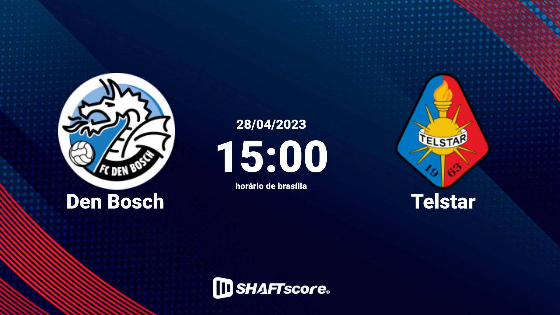 Estatísticas do jogo Den Bosch vs Telstar 28.04 15:00