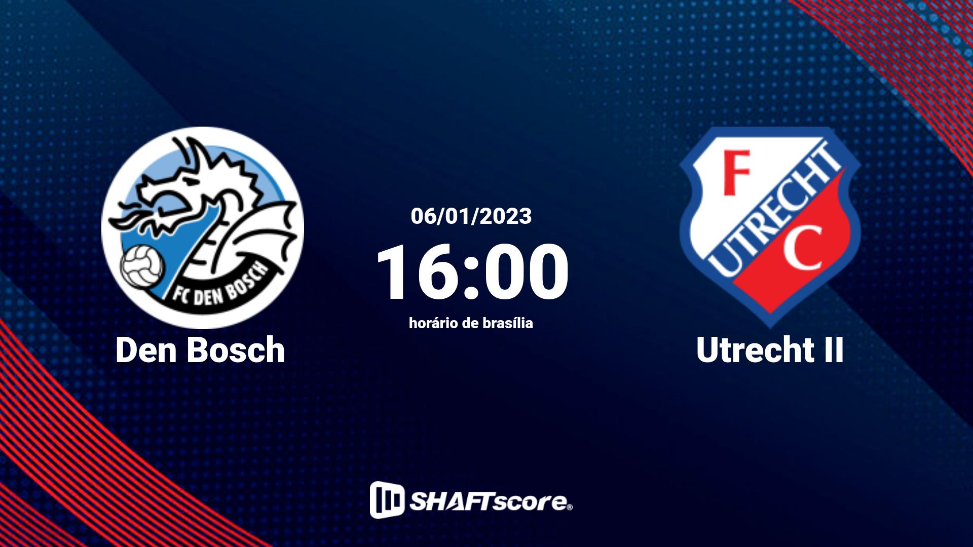 Estatísticas do jogo Den Bosch vs Utrecht II 06.01 16:00