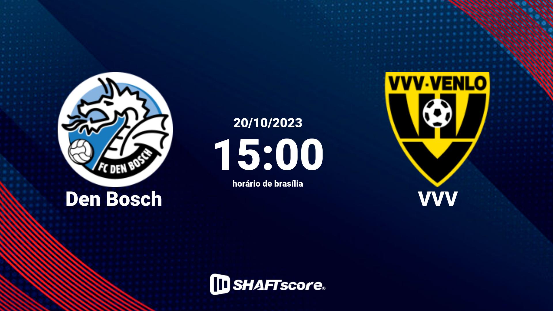 Estatísticas do jogo Den Bosch vs VVV 20.10 15:00