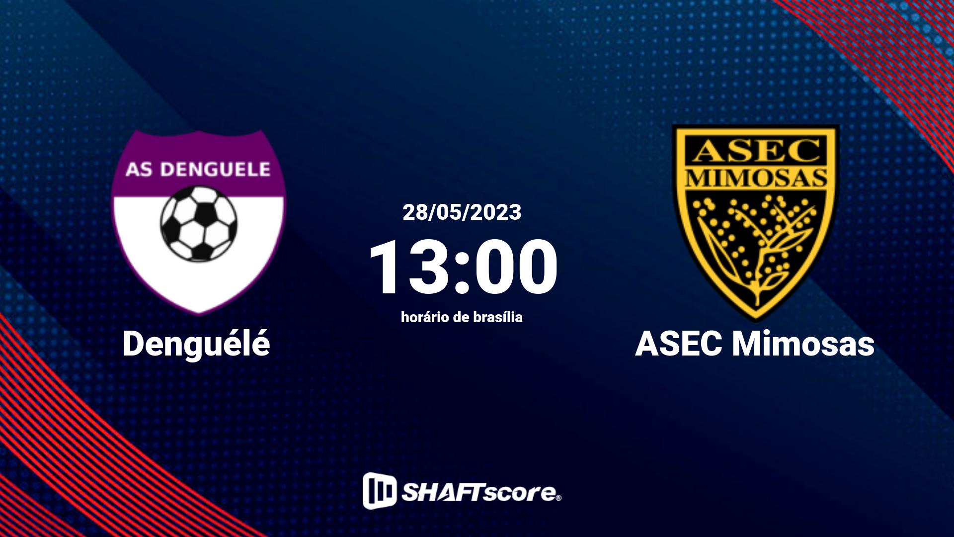 Estatísticas do jogo Denguélé vs ASEC Mimosas 28.05 13:00