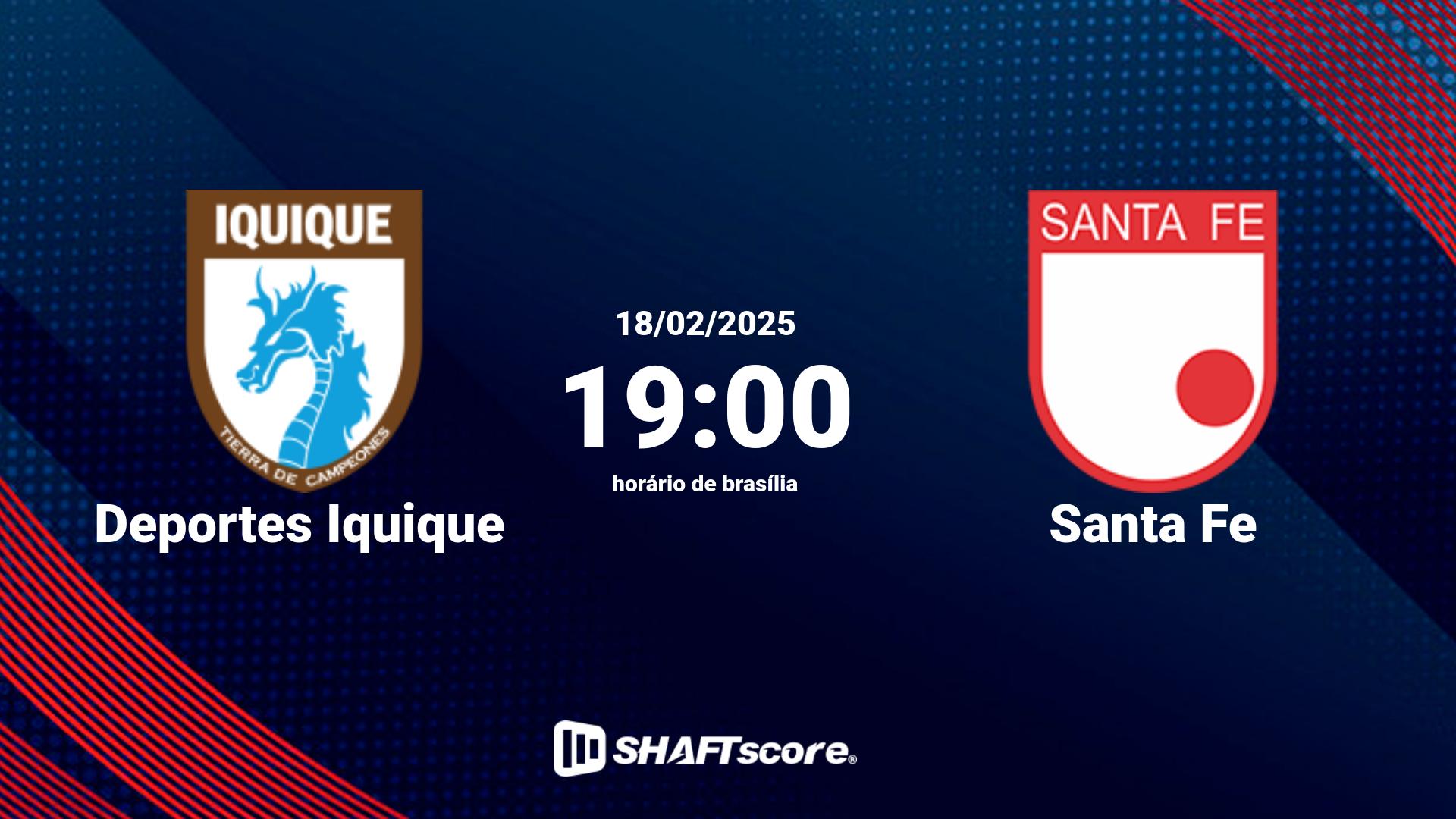 Estatísticas do jogo Deportes Iquique vs Santa Fe 18.02 19:00