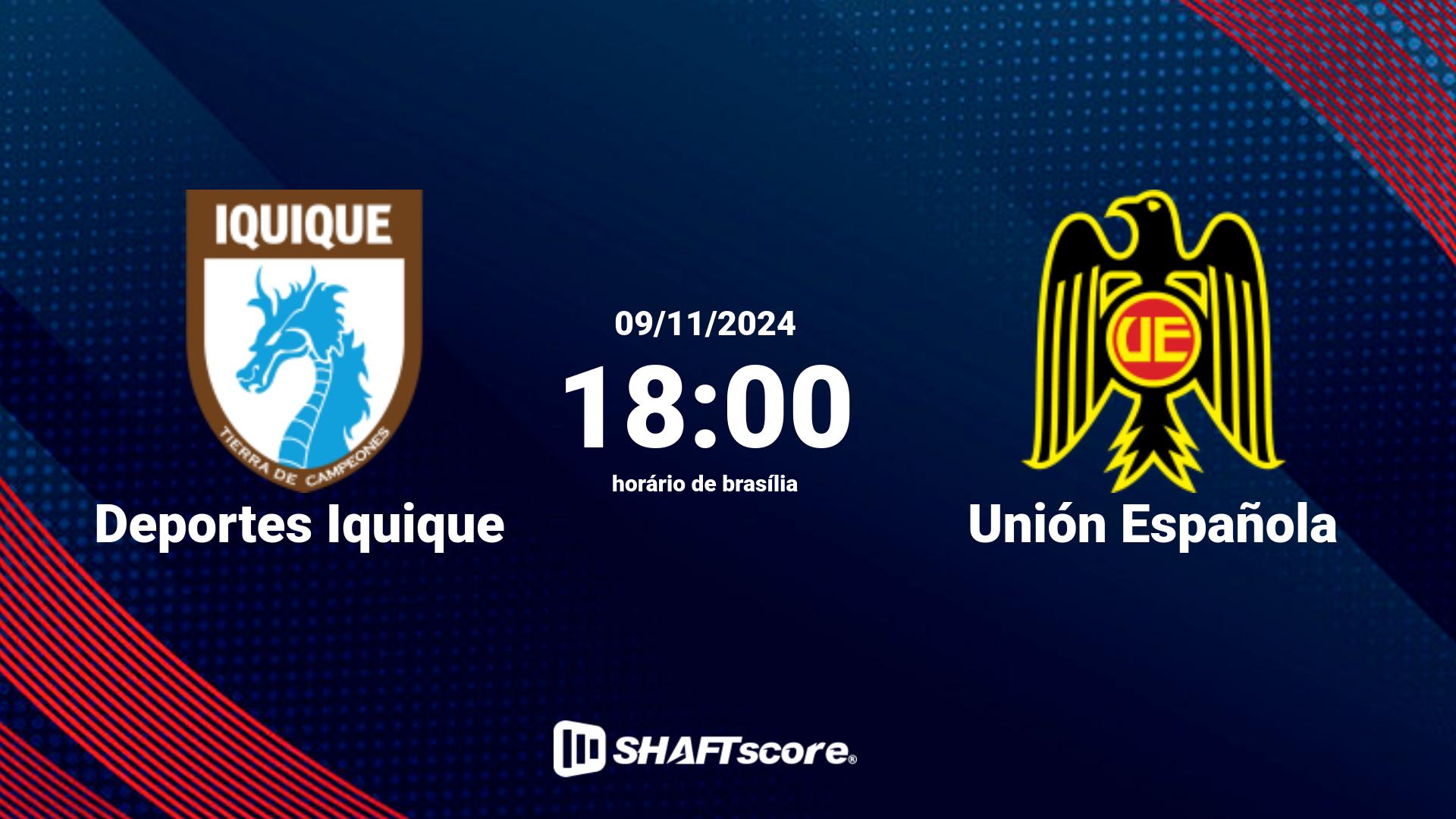 Estatísticas do jogo Deportes Iquique vs Unión Española 09.11 18:00