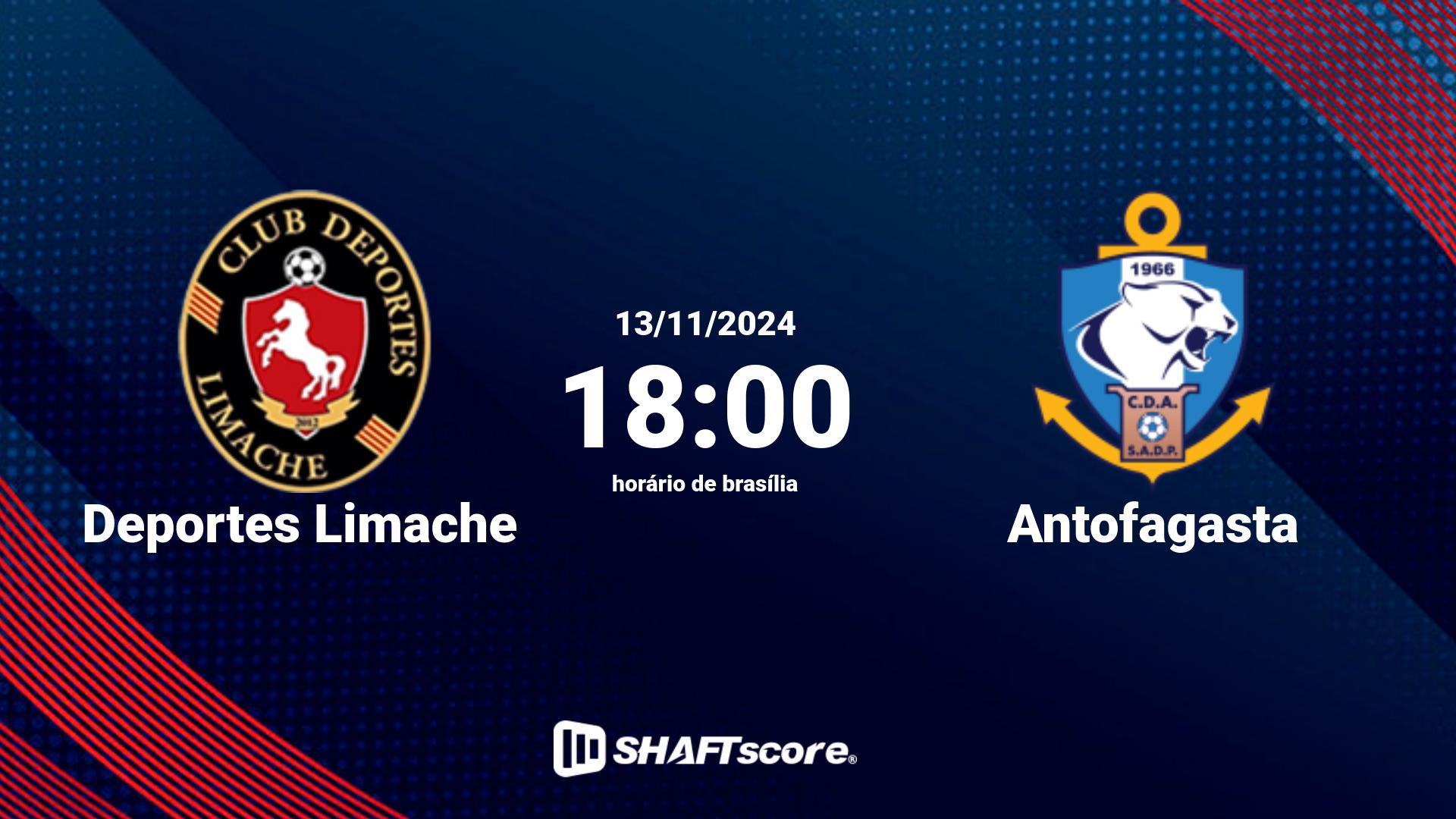 Estatísticas do jogo Deportes Limache vs Antofagasta 13.11 18:00