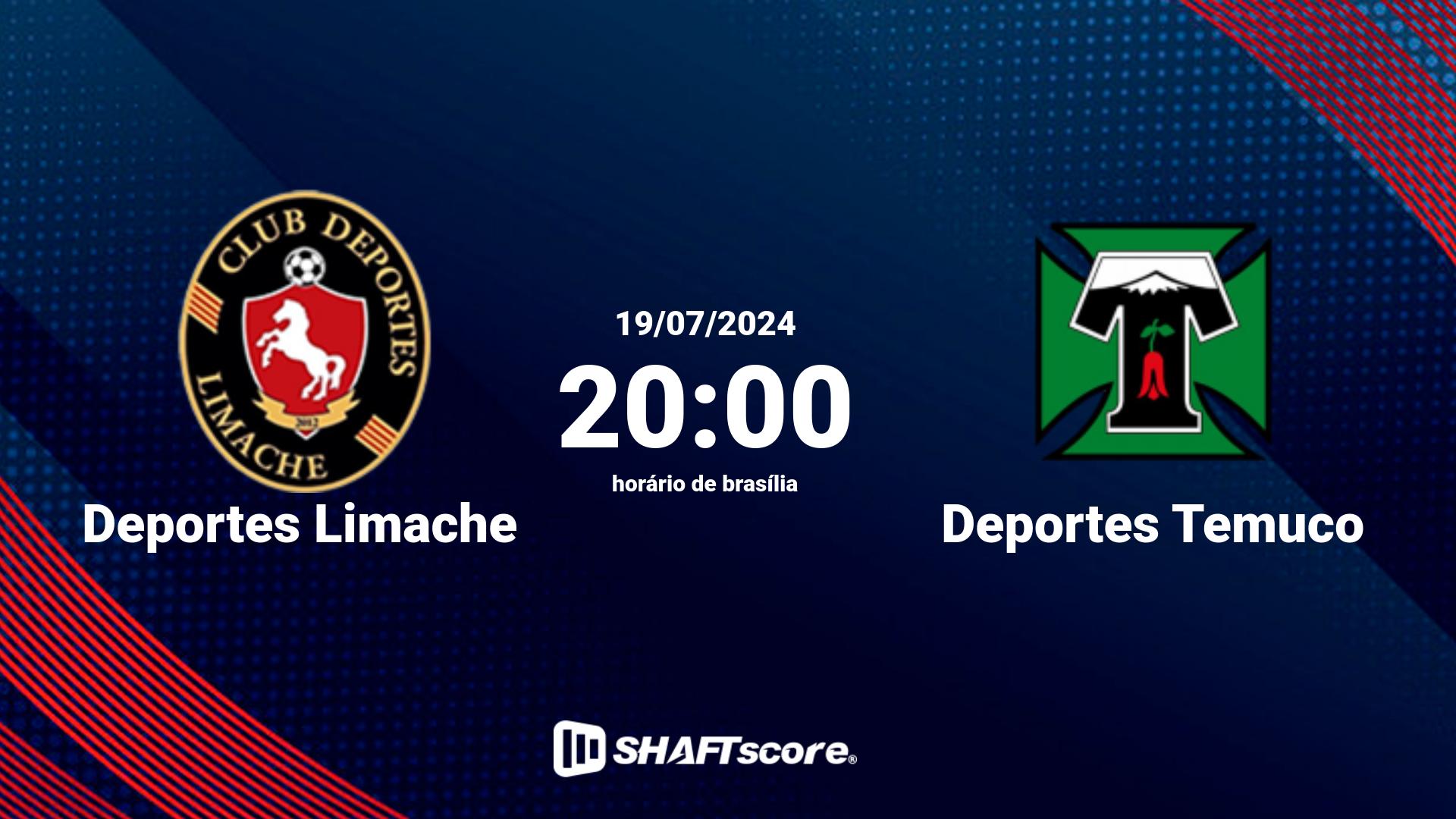 Estatísticas do jogo Deportes Limache vs Deportes Temuco 19.07 20:00