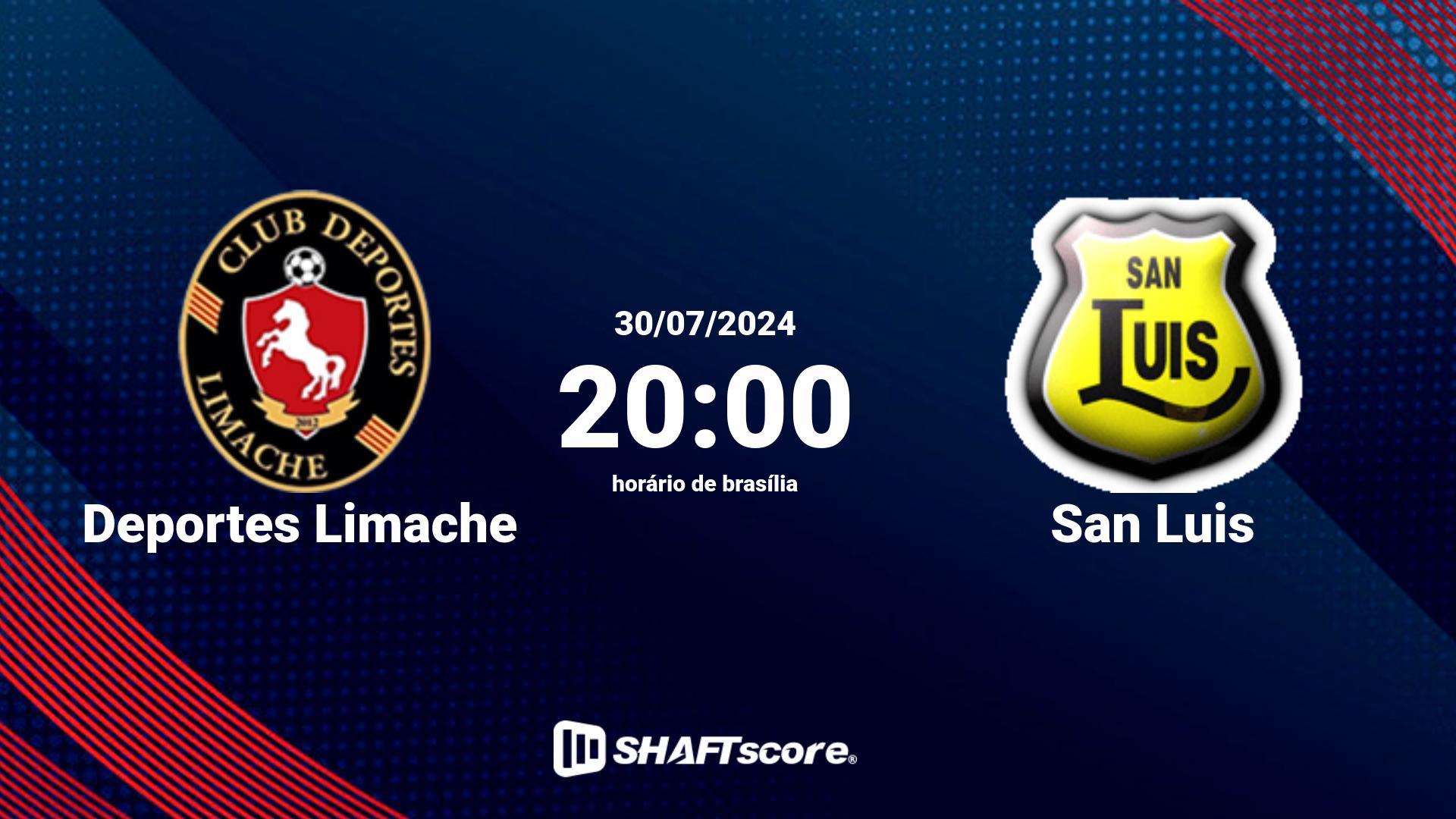 Estatísticas do jogo Deportes Limache vs San Luis 30.07 20:00