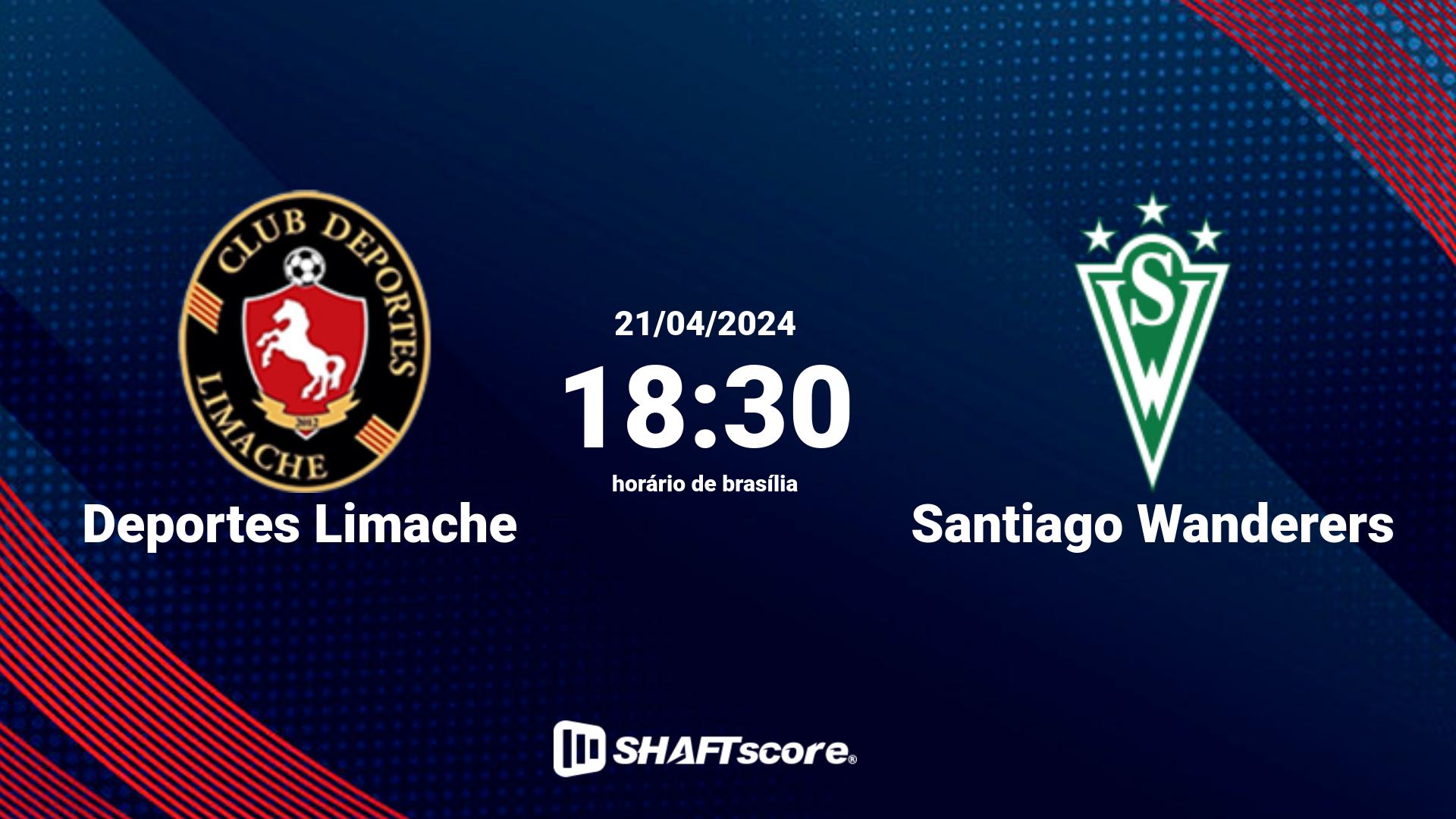 Estatísticas do jogo Deportes Limache vs Santiago Wanderers 21.04 18:30