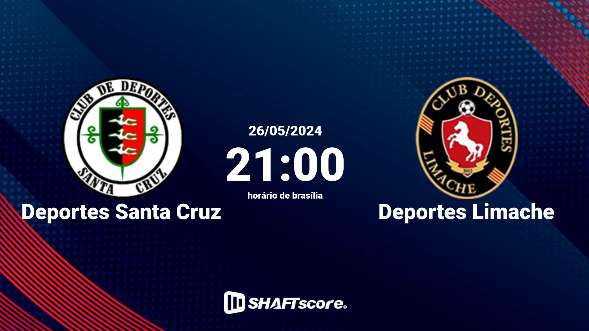 Estatísticas do jogo Deportes Santa Cruz vs Deportes Limache 26.05 21:00