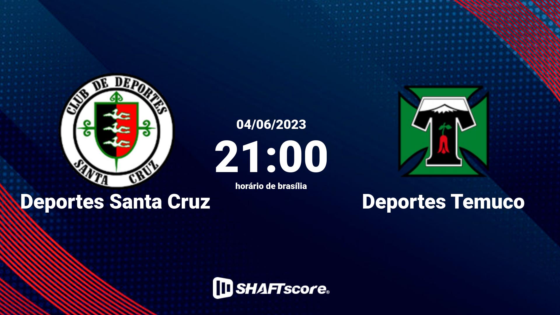 Estatísticas do jogo Deportes Santa Cruz vs Deportes Temuco 04.06 21:00