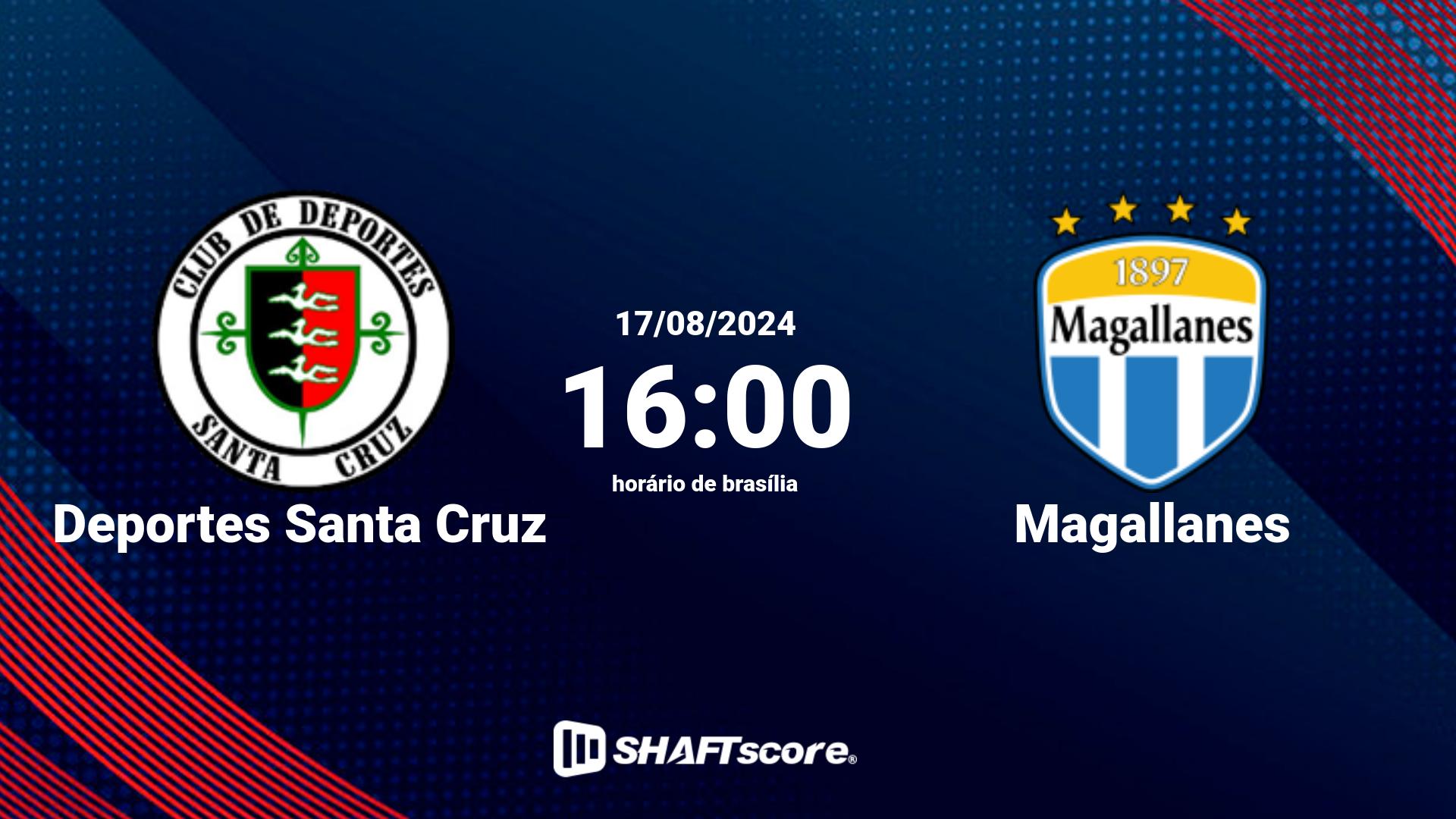 Estatísticas do jogo Deportes Santa Cruz vs Magallanes 17.08 16:00