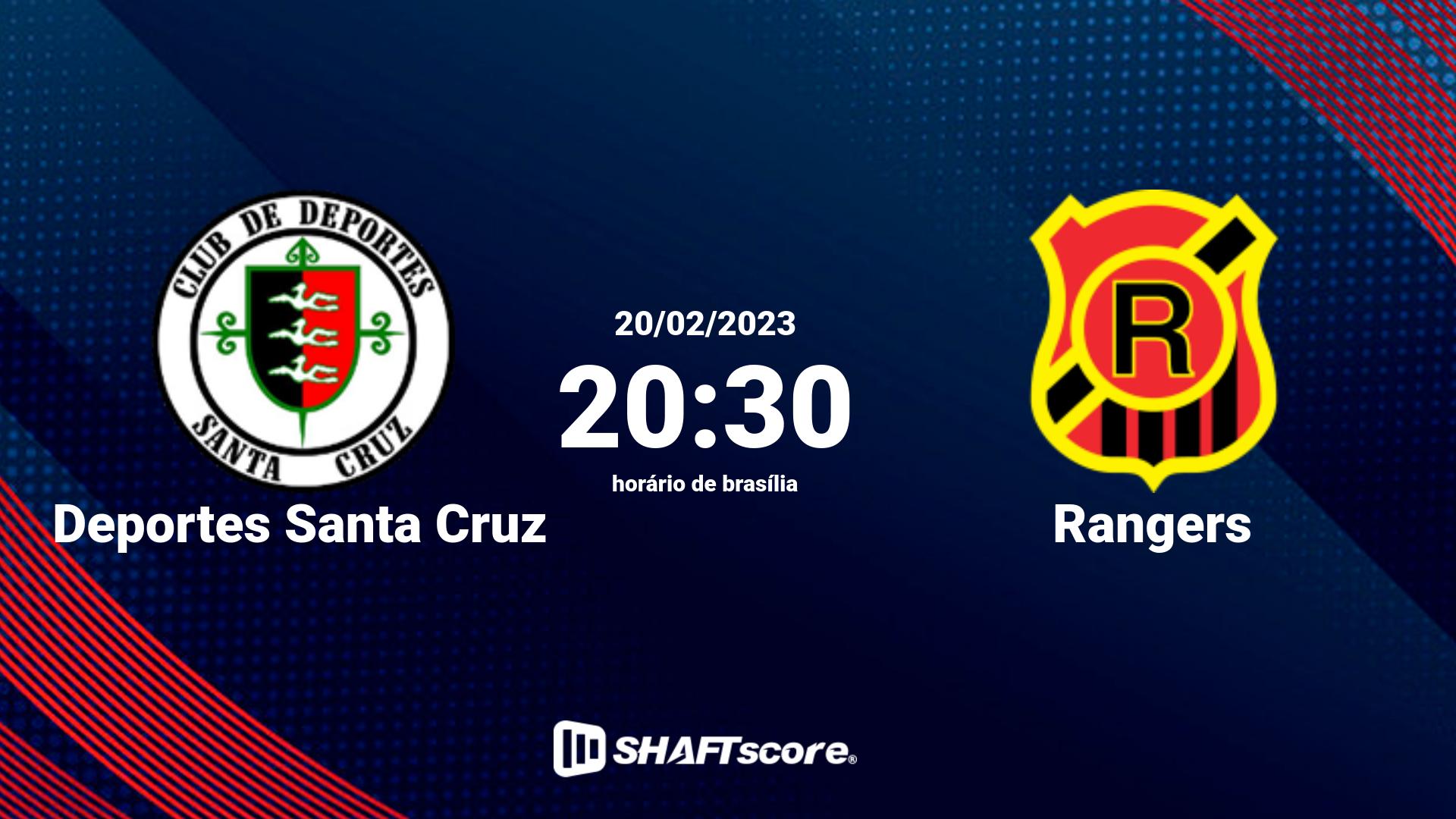 Estatísticas do jogo Deportes Santa Cruz vs Rangers 20.02 20:30