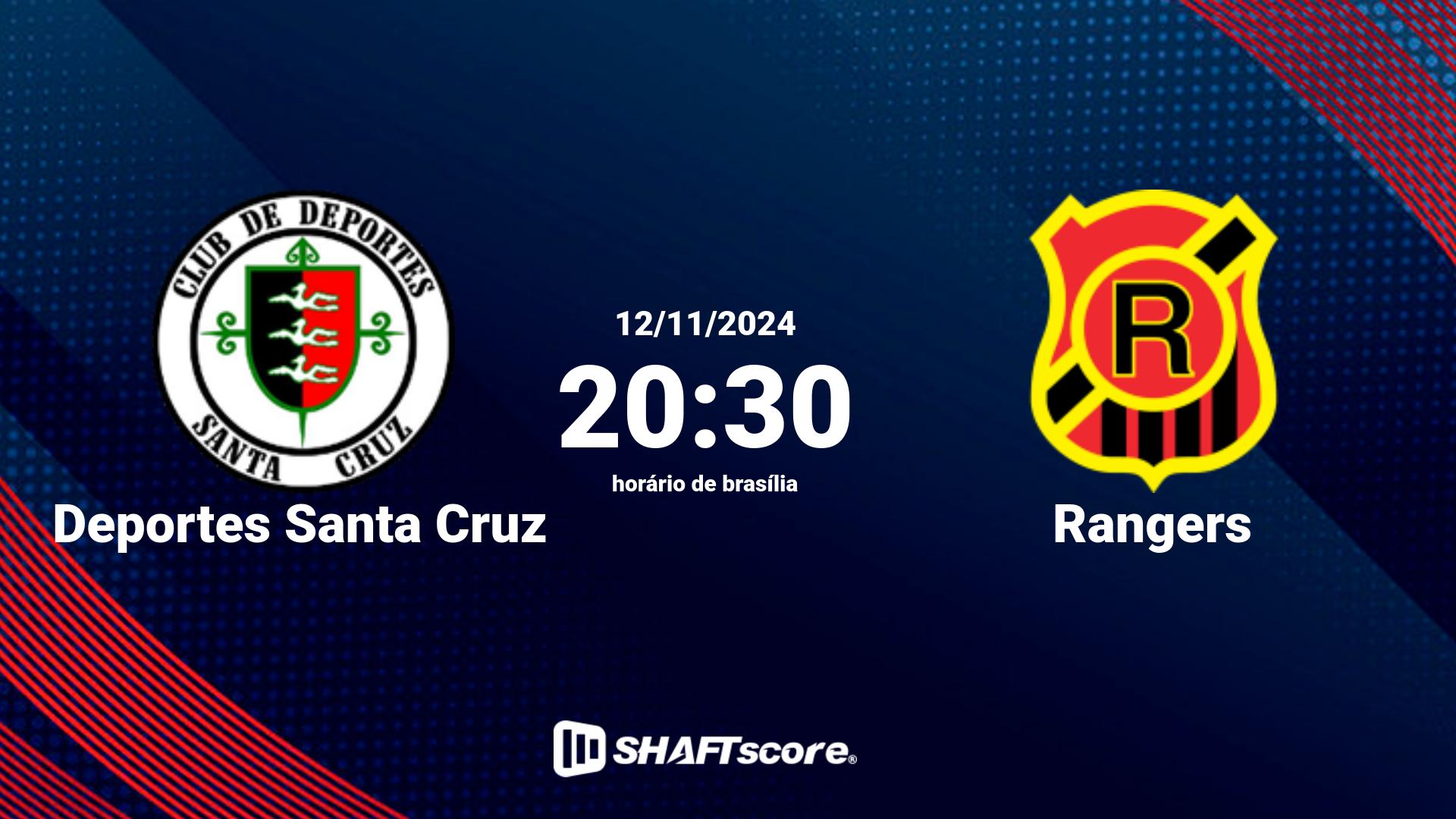 Estatísticas do jogo Deportes Santa Cruz vs Rangers 12.11 20:30