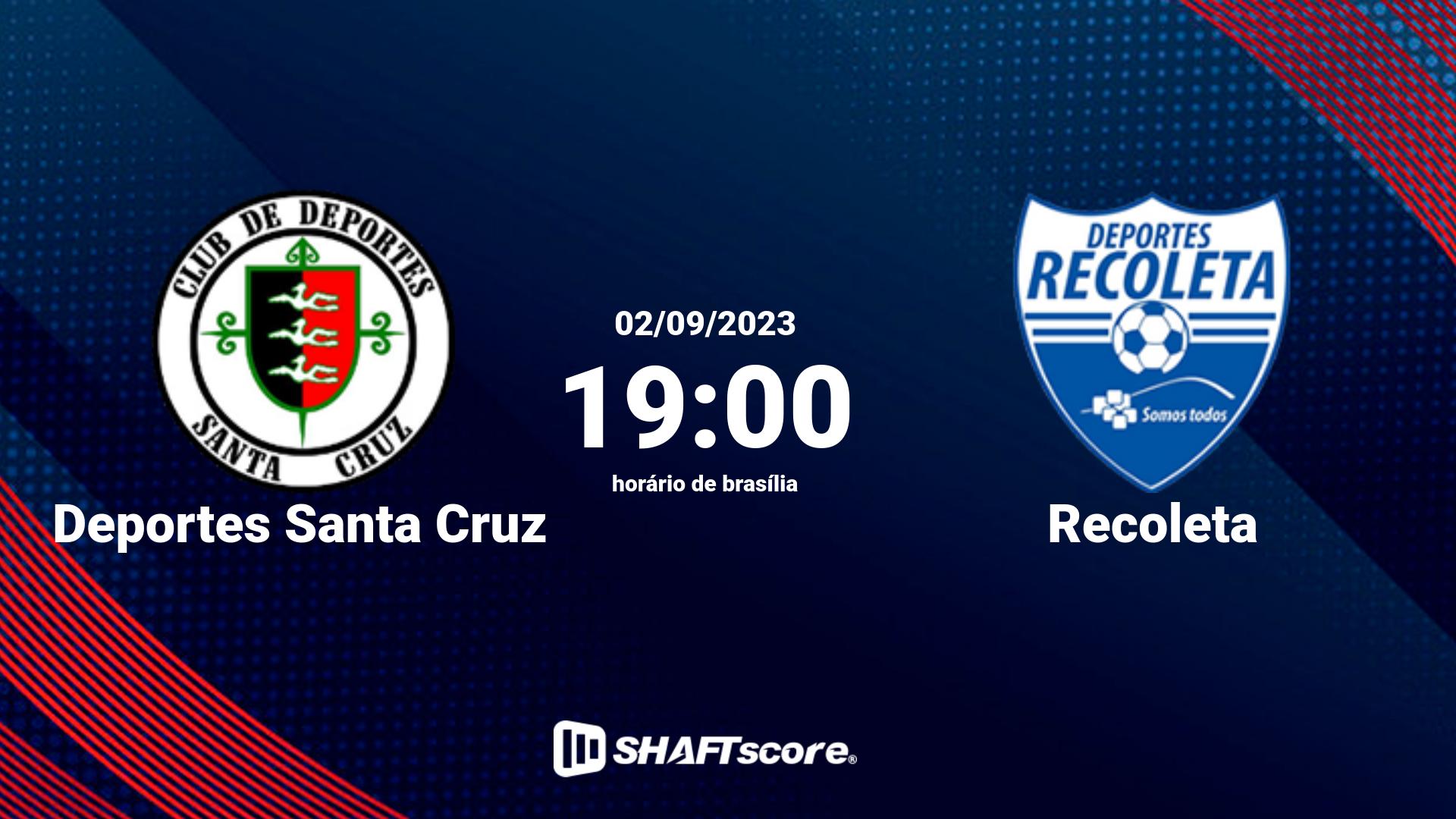 Estatísticas do jogo Deportes Santa Cruz vs Recoleta 02.09 19:00