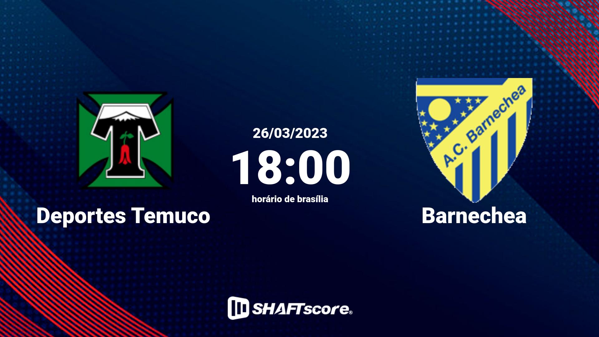 Estatísticas do jogo Deportes Temuco vs Barnechea 26.03 18:00