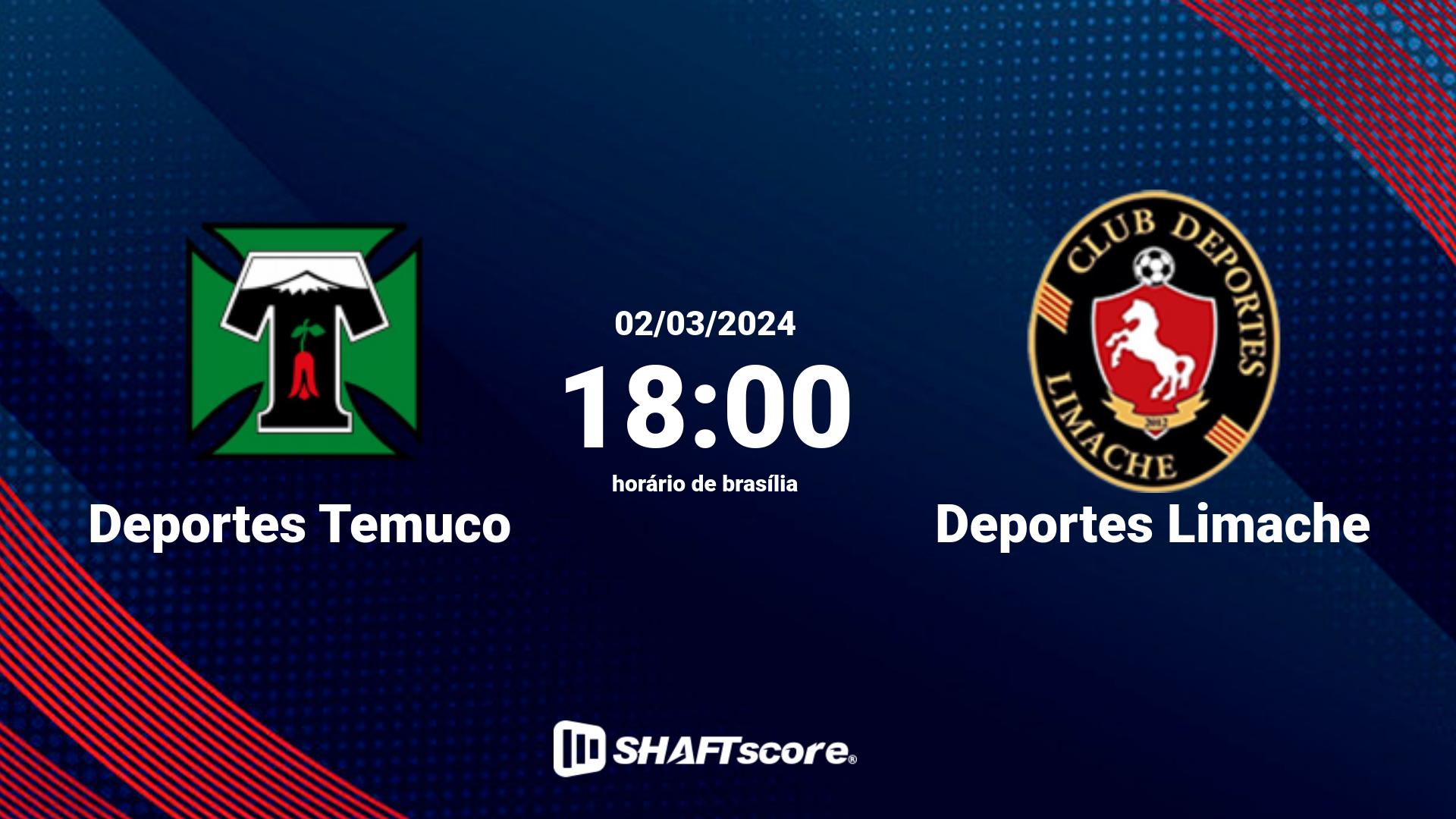 Estatísticas do jogo Deportes Temuco vs Deportes Limache 02.03 18:00