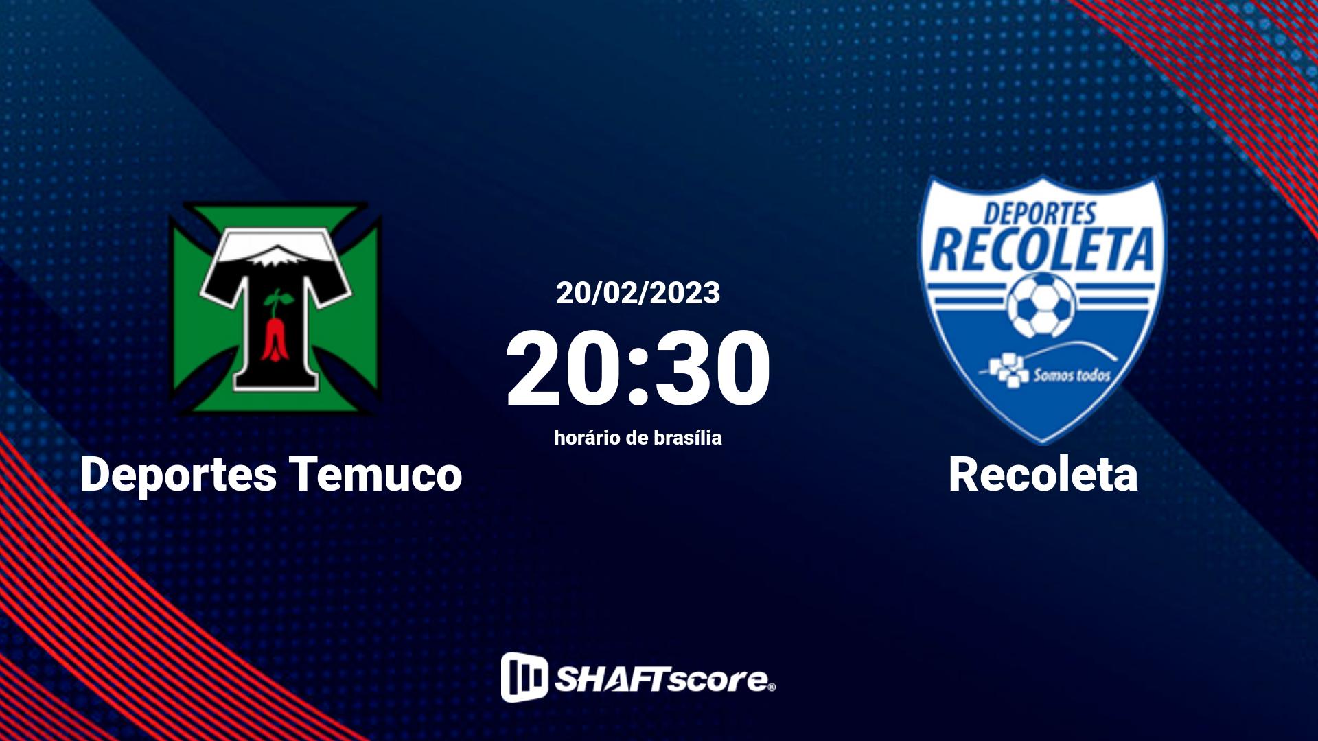 Estatísticas do jogo Deportes Temuco vs Recoleta 20.02 20:30