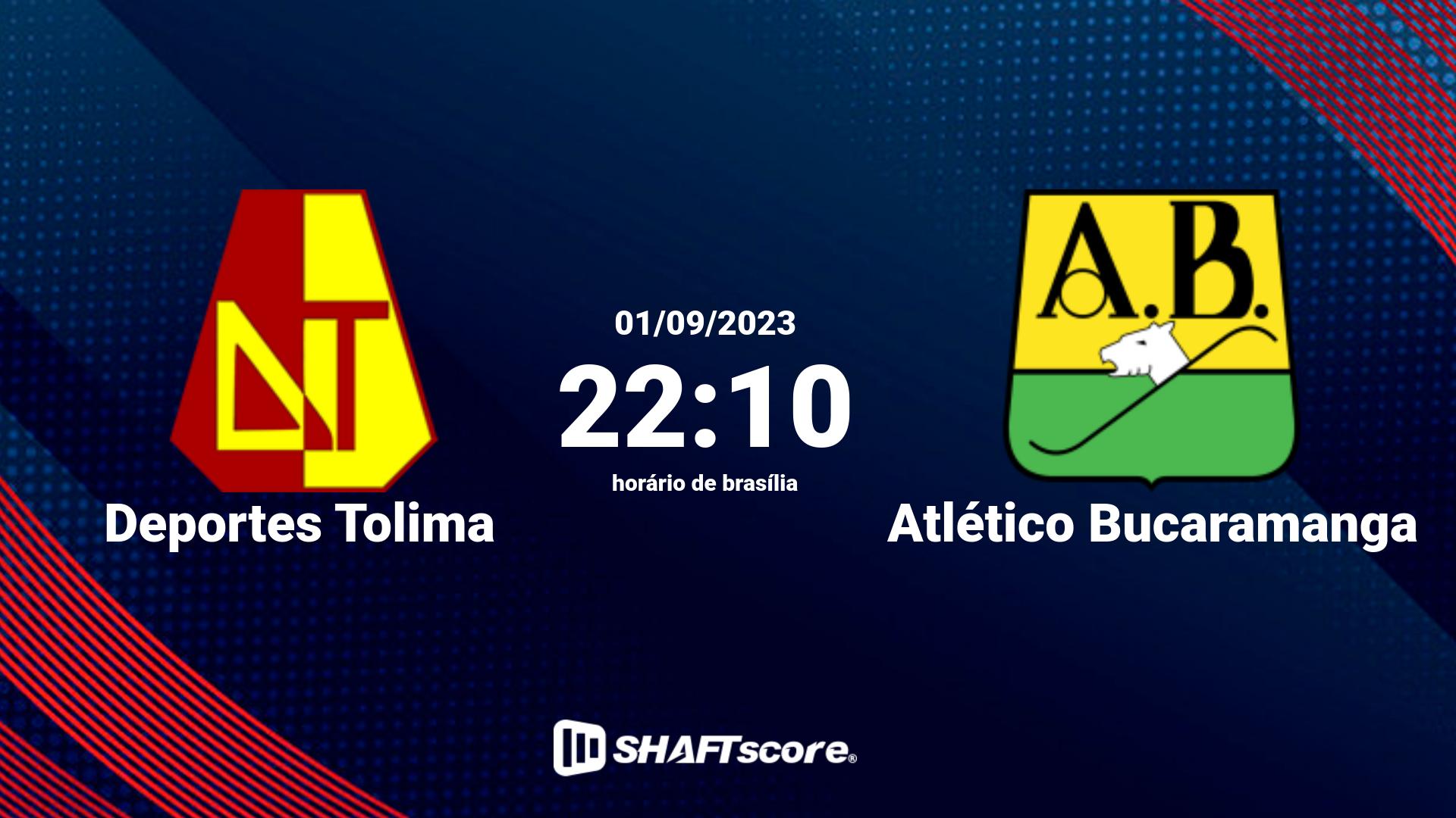 Estatísticas do jogo Deportes Tolima vs Atlético Bucaramanga 01.09 22:10