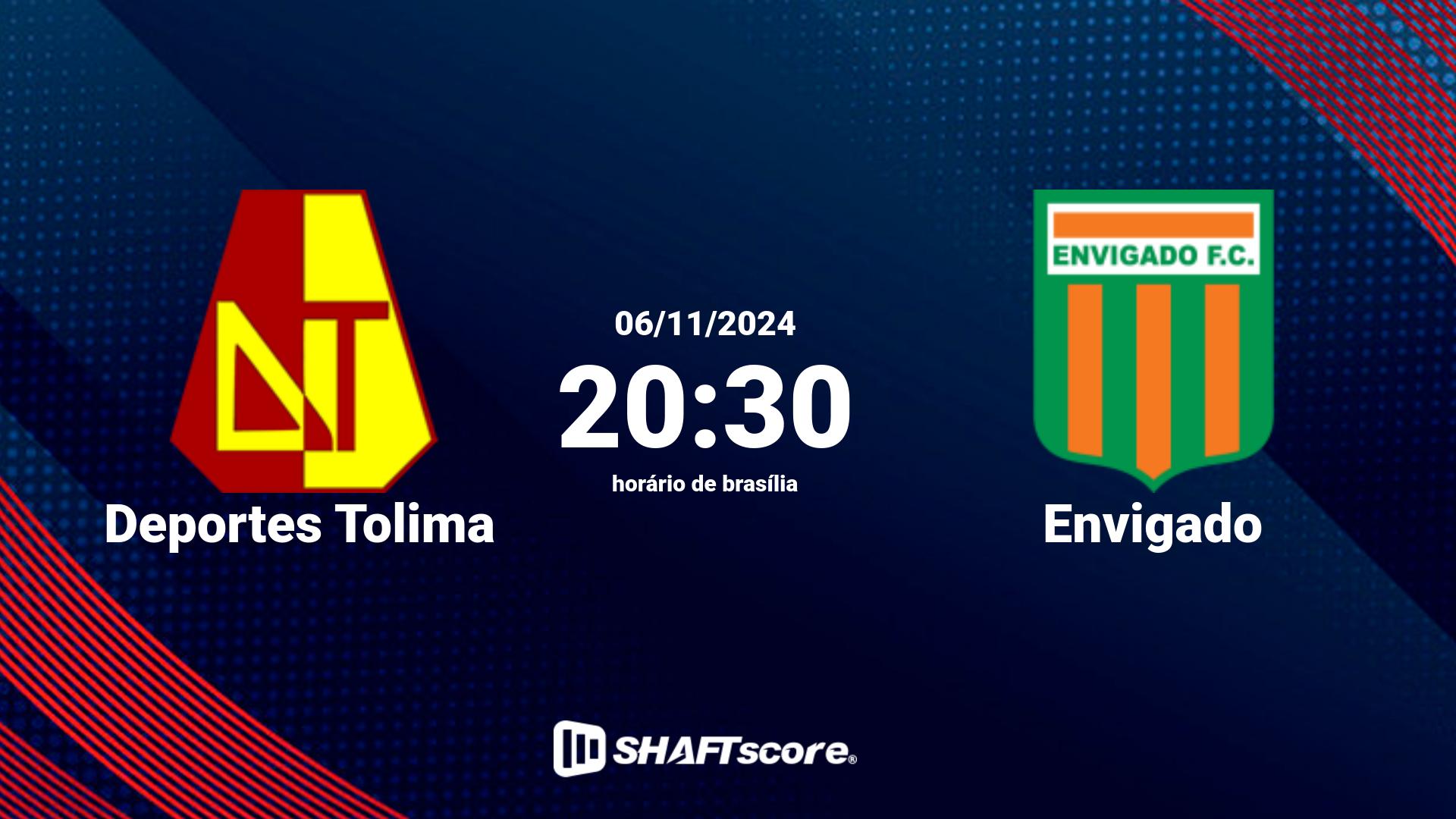 Estatísticas do jogo Deportes Tolima vs Envigado 06.11 20:30