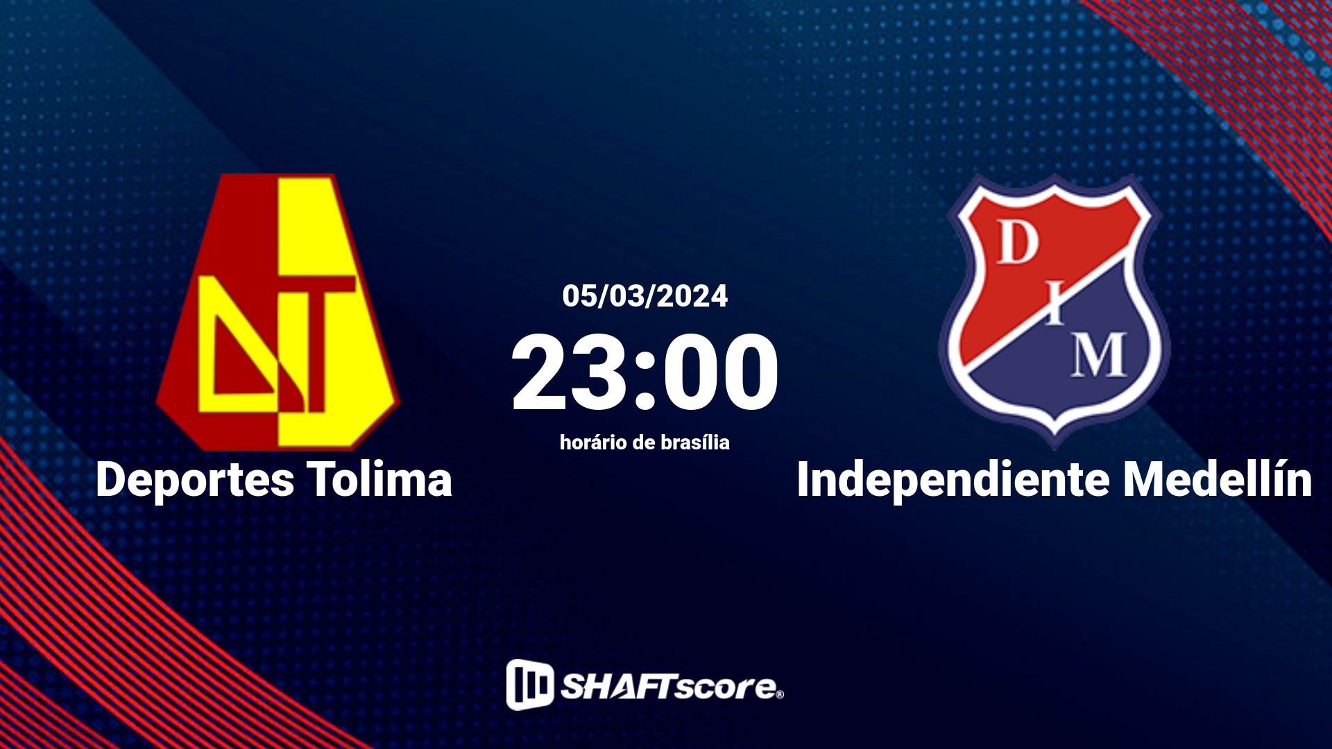 Estatísticas do jogo Deportes Tolima vs Independiente Medellín 05.03 23:00