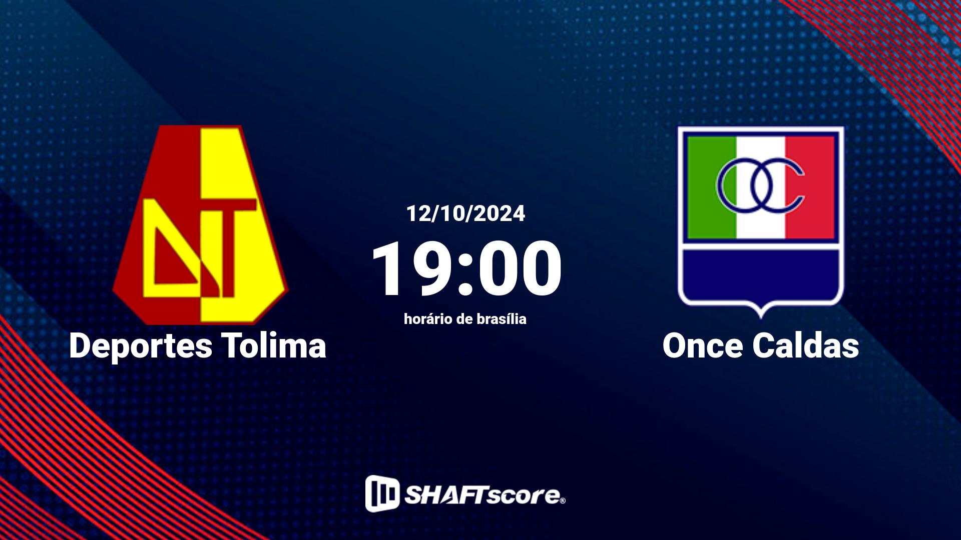 Estatísticas do jogo Deportes Tolima vs Once Caldas 25.10 20:30