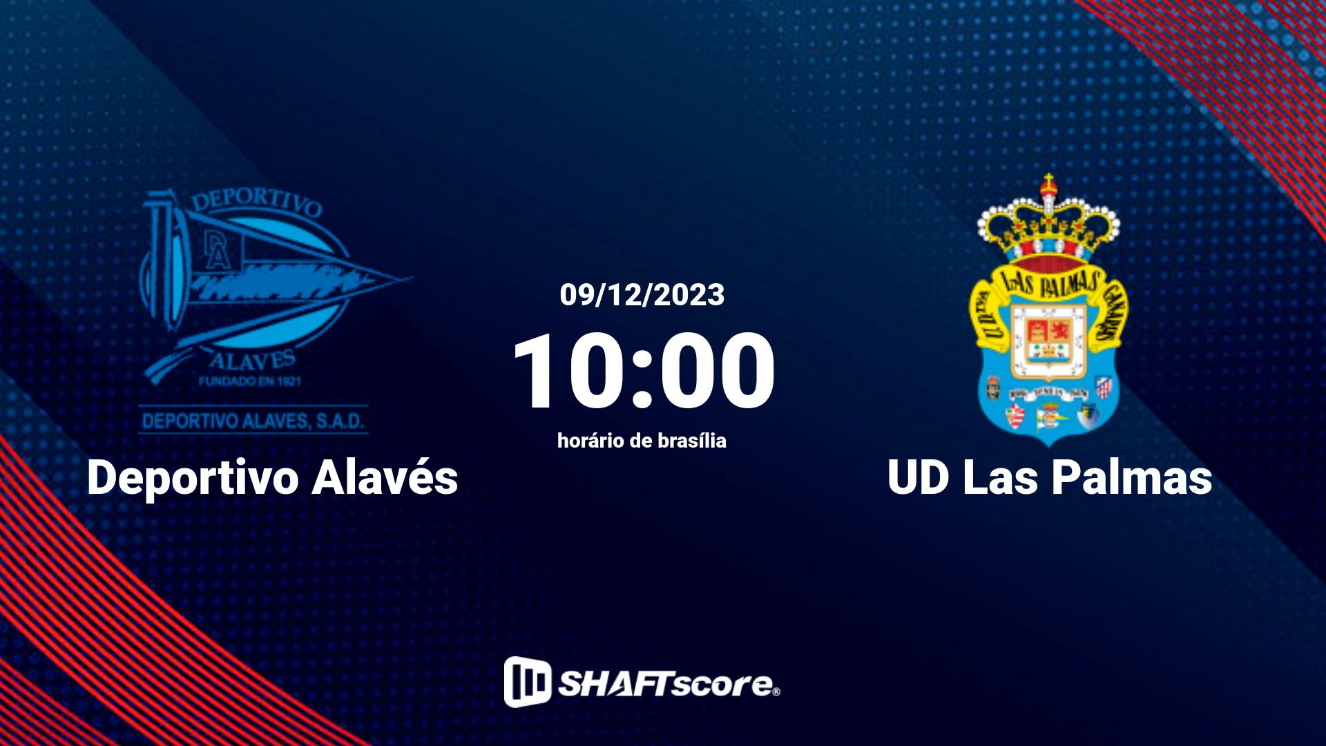 Estatísticas do jogo Deportivo Alavés vs UD Las Palmas 09.12 10:00