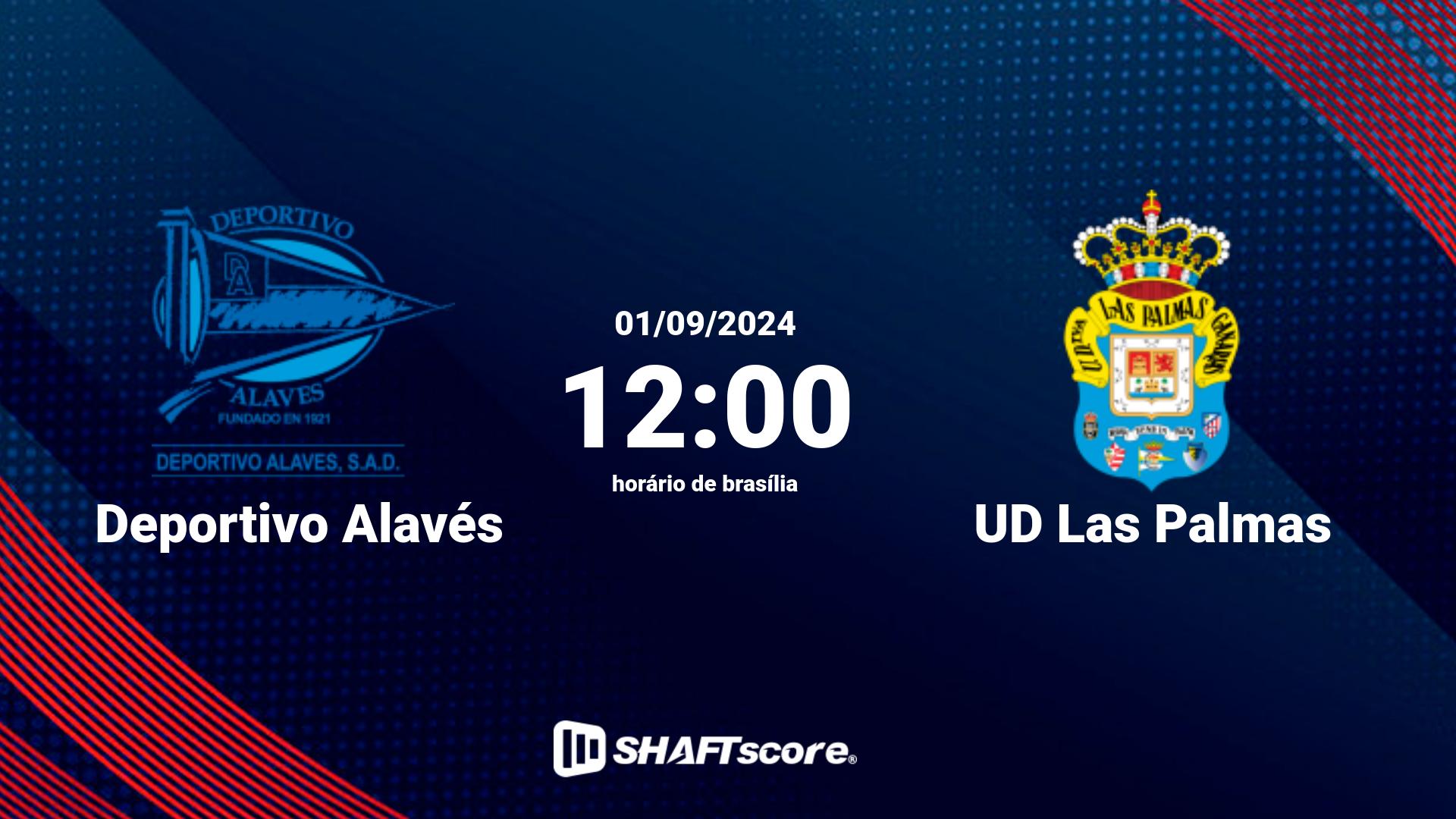 Estatísticas do jogo Deportivo Alavés vs UD Las Palmas 01.09 12:00