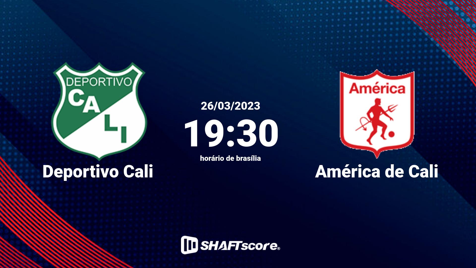 Estatísticas do jogo Deportivo Cali vs América de Cali 26.03 19:30