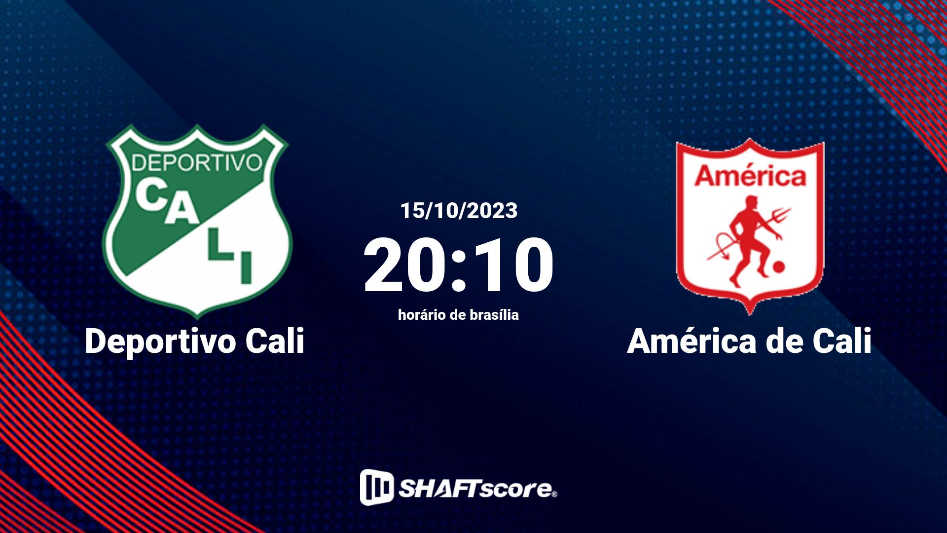 Estatísticas do jogo Deportivo Cali vs América de Cali 15.10 20:10