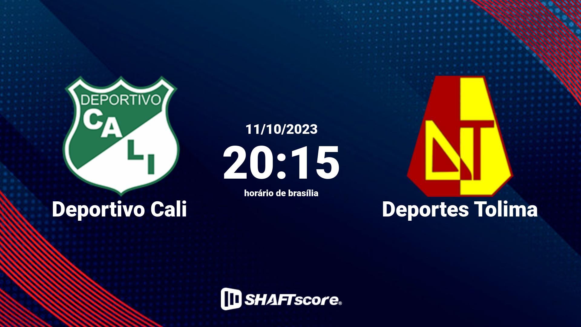 Estatísticas do jogo Deportivo Cali vs Deportes Tolima 11.10 20:15