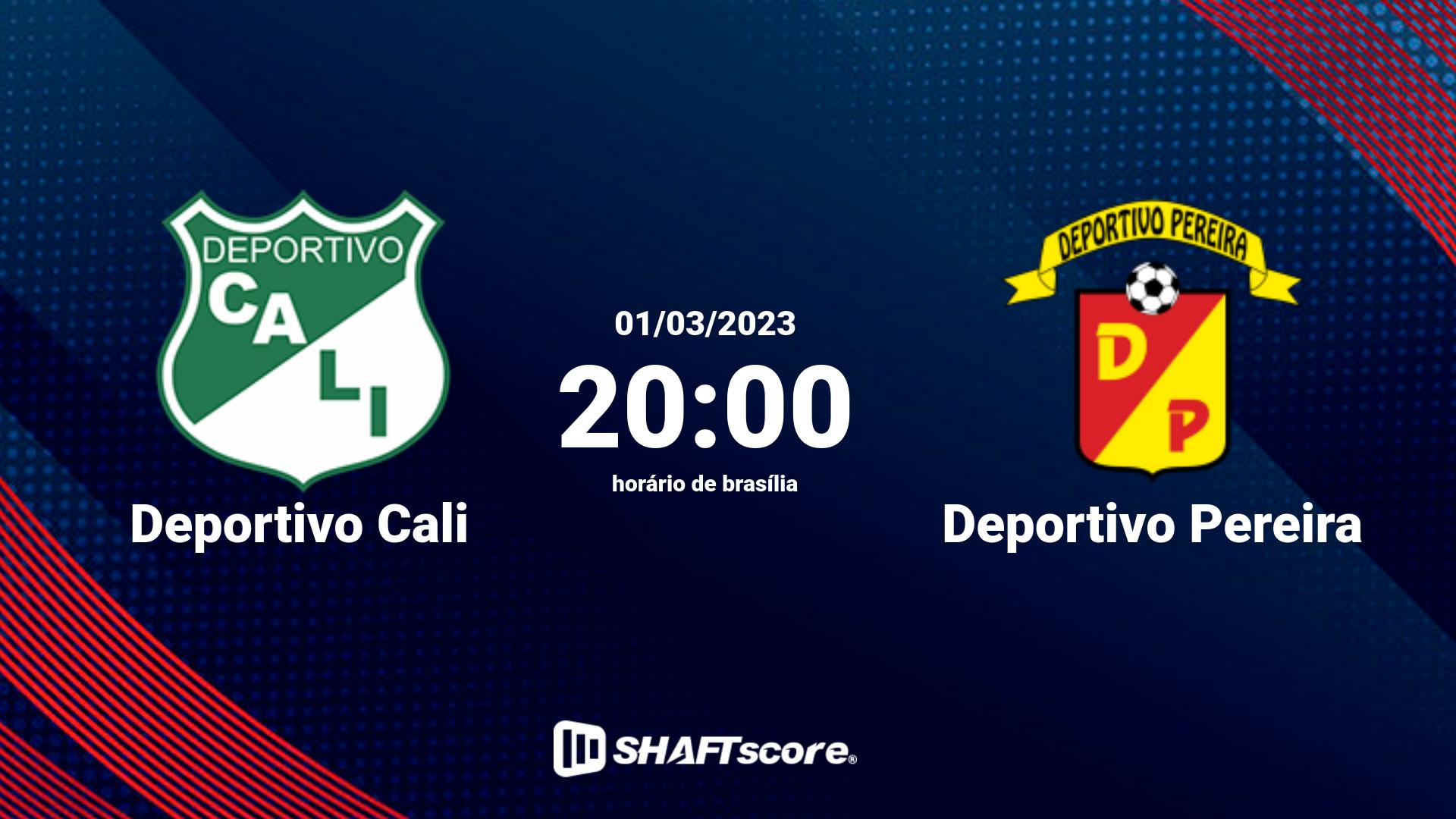 Estatísticas do jogo Deportivo Cali vs Deportivo Pereira 01.03 20:00