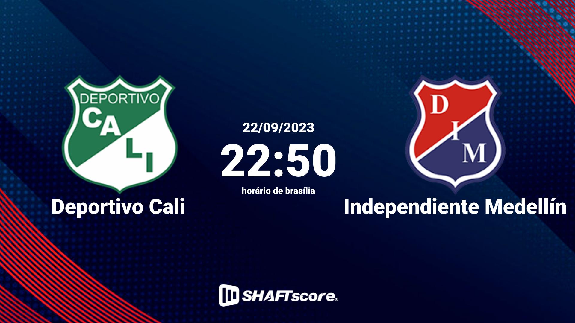 Estatísticas do jogo Deportivo Cali vs Independiente Medellín 22.09 22:50