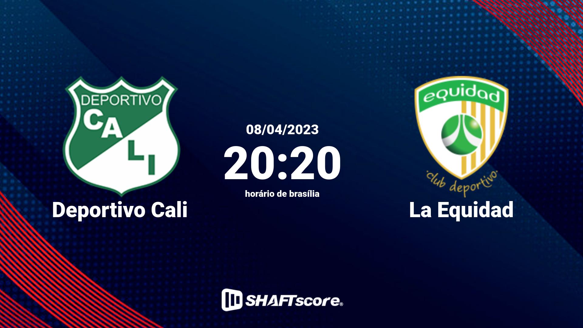 Estatísticas do jogo Deportivo Cali vs La Equidad 08.04 20:20