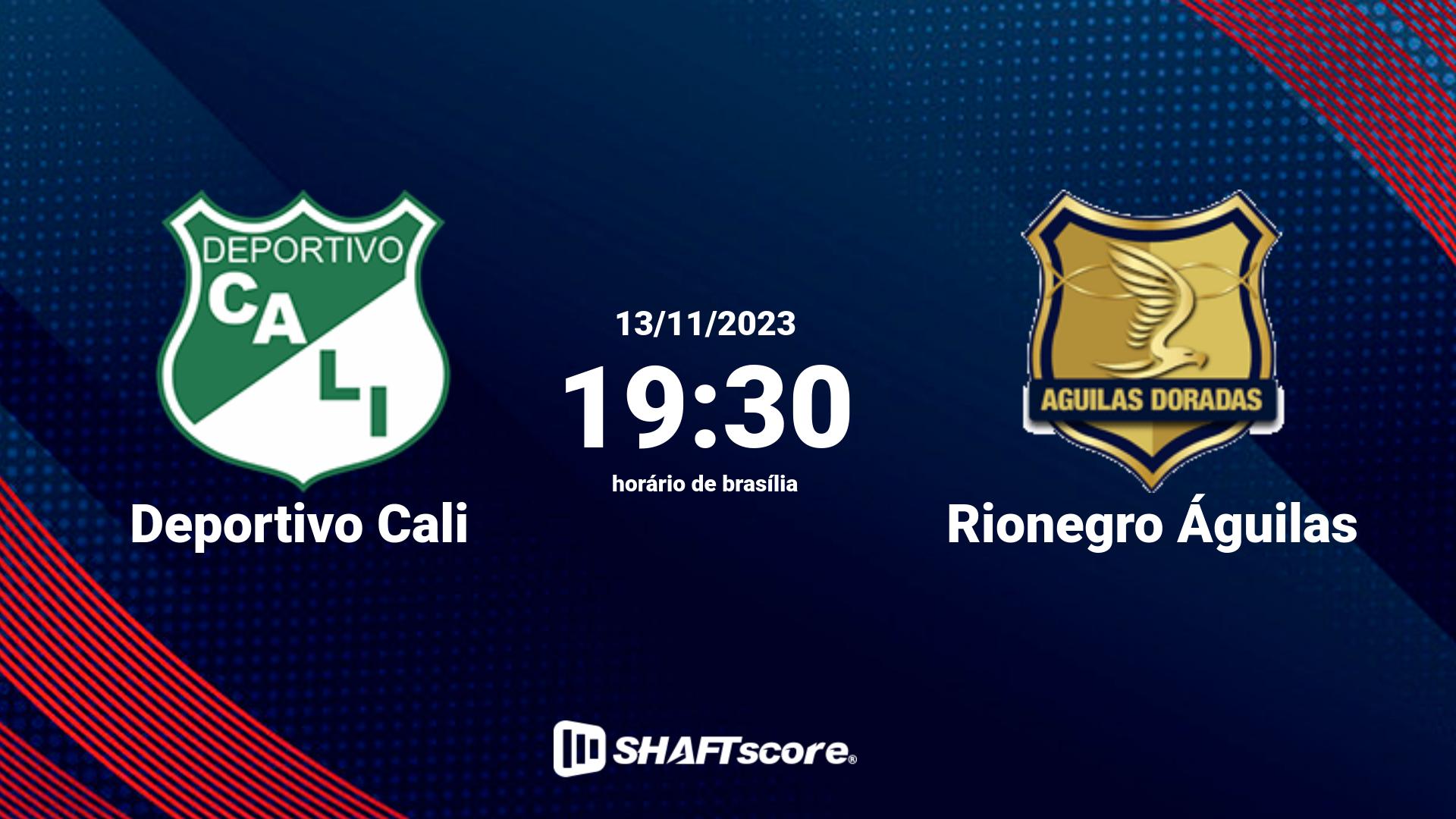 Estatísticas do jogo Deportivo Cali vs Rionegro Águilas 13.11 19:30