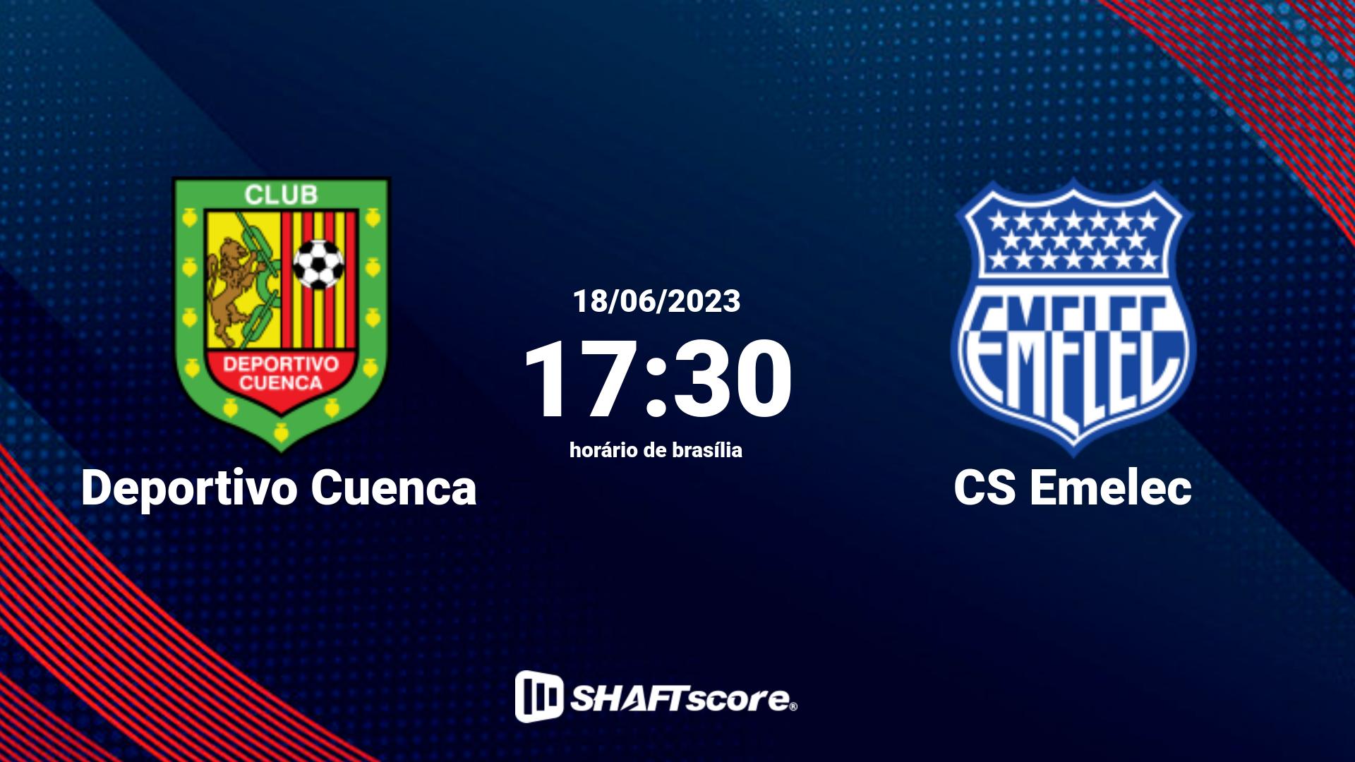 Estatísticas do jogo Deportivo Cuenca vs CS Emelec 18.06 17:30