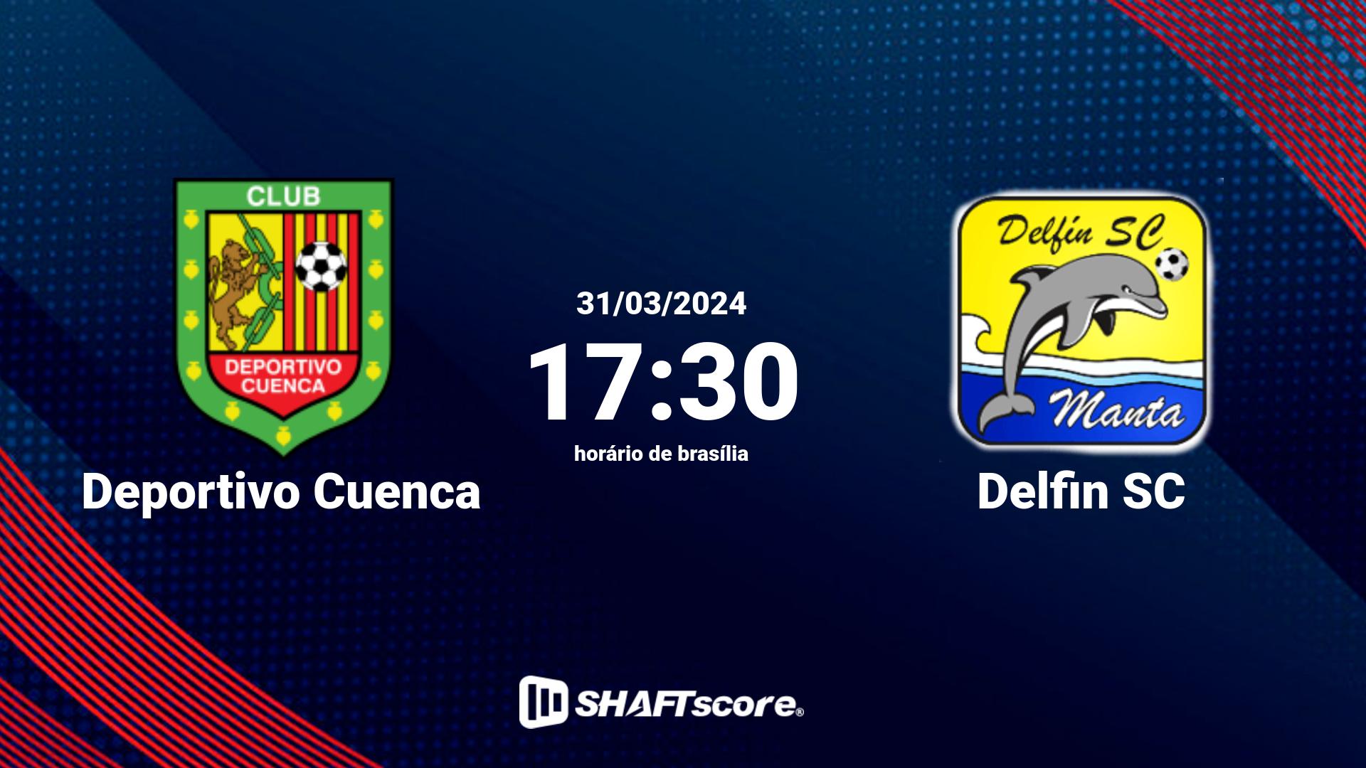 Estatísticas do jogo Deportivo Cuenca vs Delfin SC 31.03 17:30