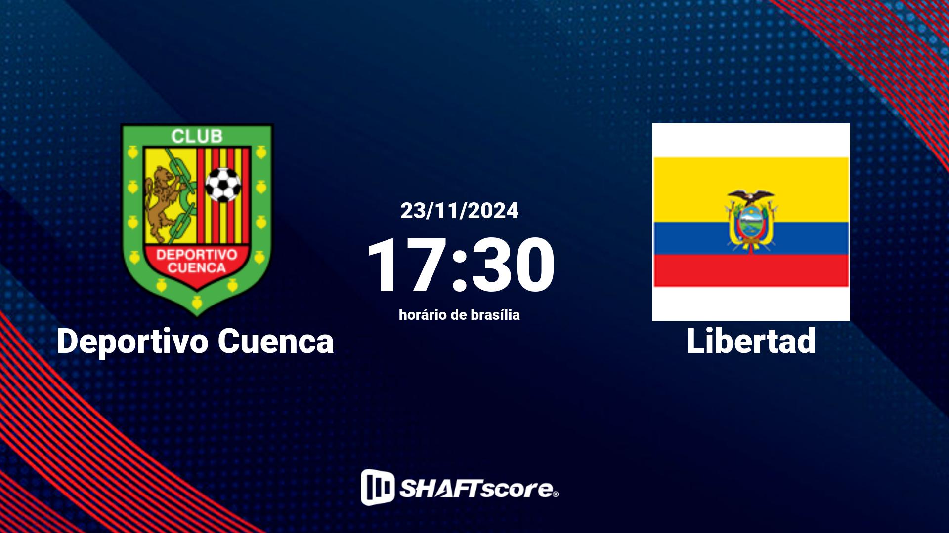 Estatísticas do jogo Deportivo Cuenca vs Libertad 23.11 17:30