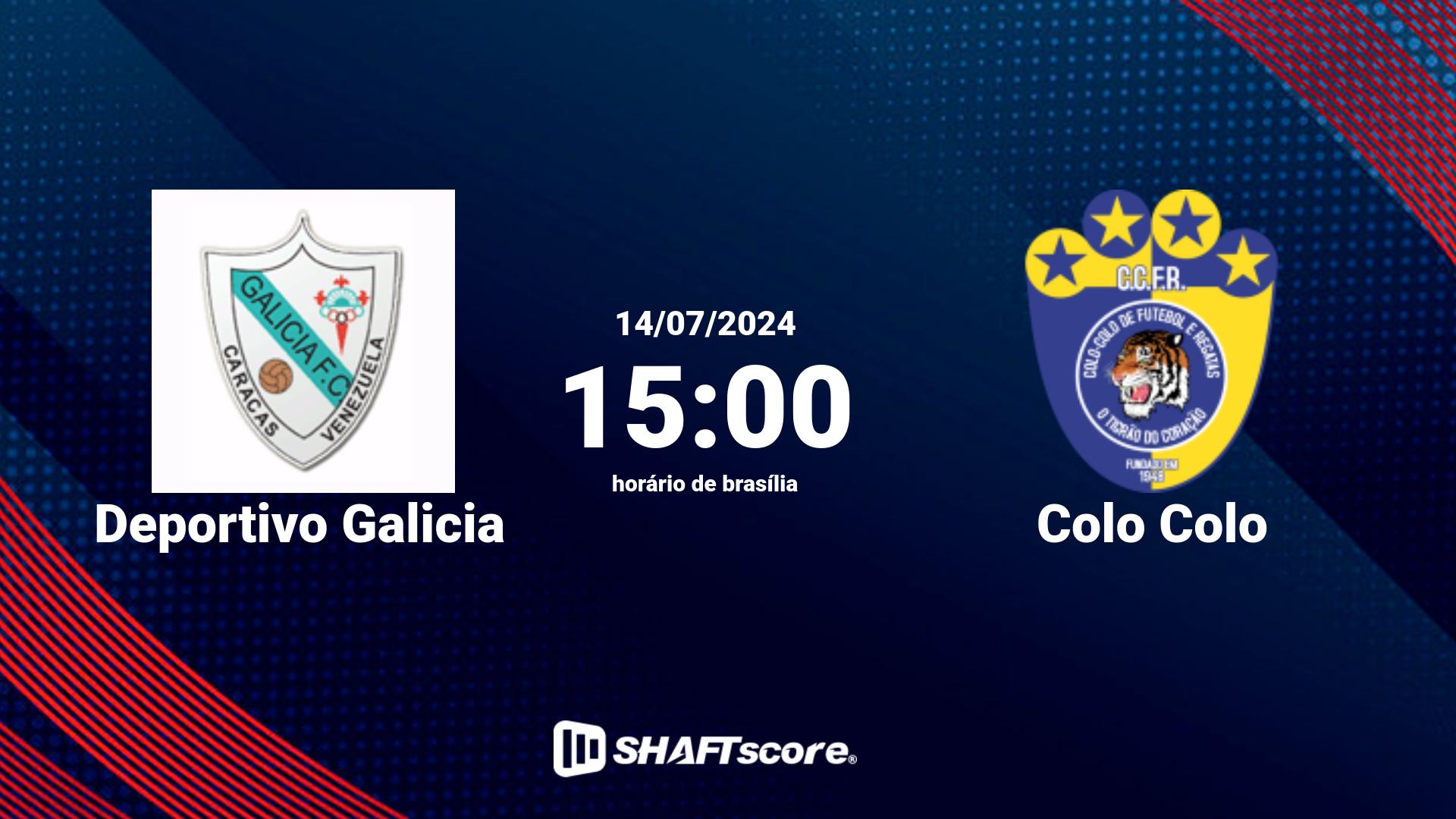 Estatísticas do jogo Deportivo Galicia vs Colo Colo 14.07 15:00