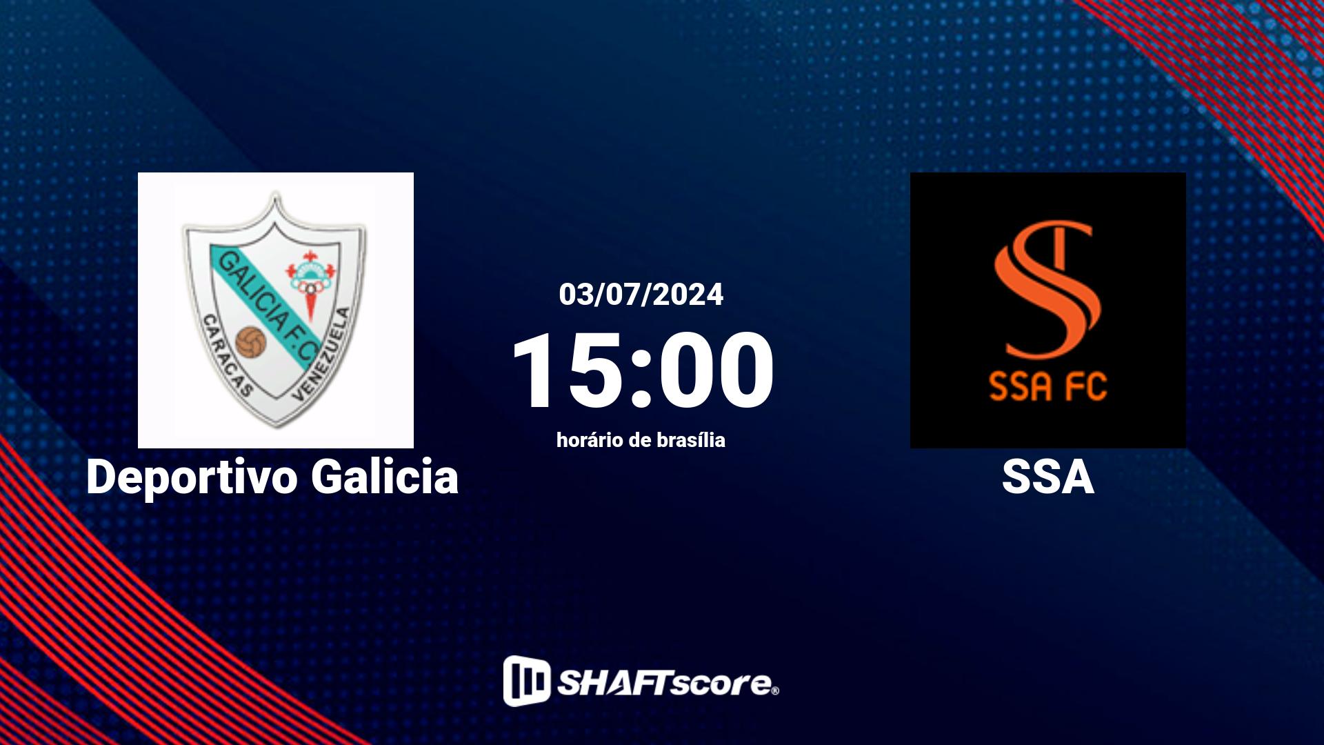Estatísticas do jogo Deportivo Galicia vs SSA 03.07 15:00