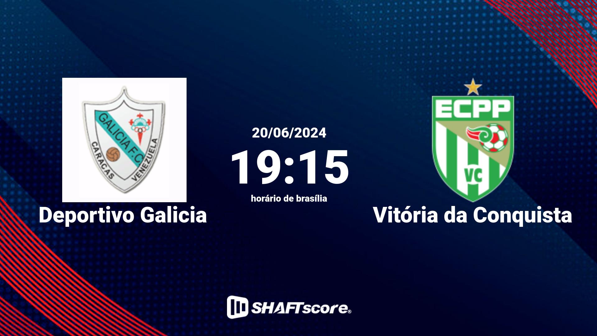 Estatísticas do jogo Deportivo Galicia vs Vitória da Conquista 20.06 19:15