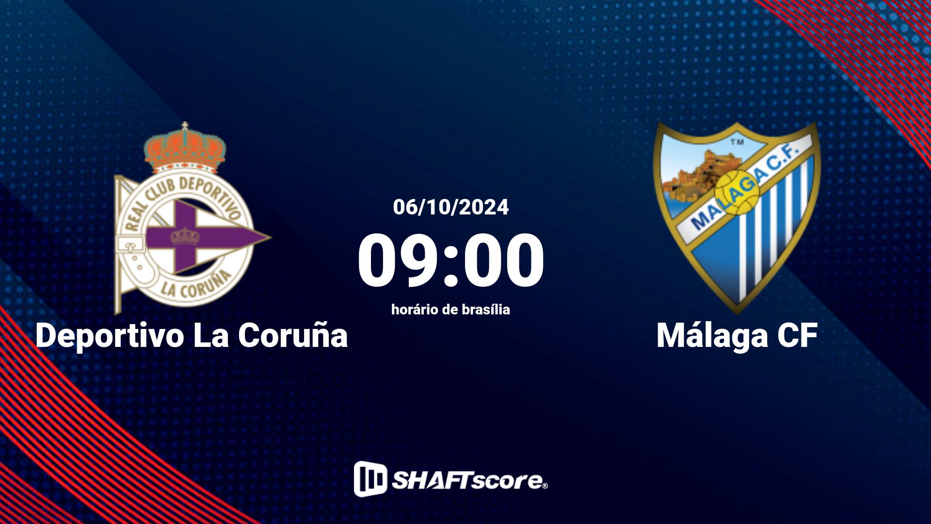 Estatísticas do jogo Deportivo La Coruña vs Málaga CF 06.10 09:00