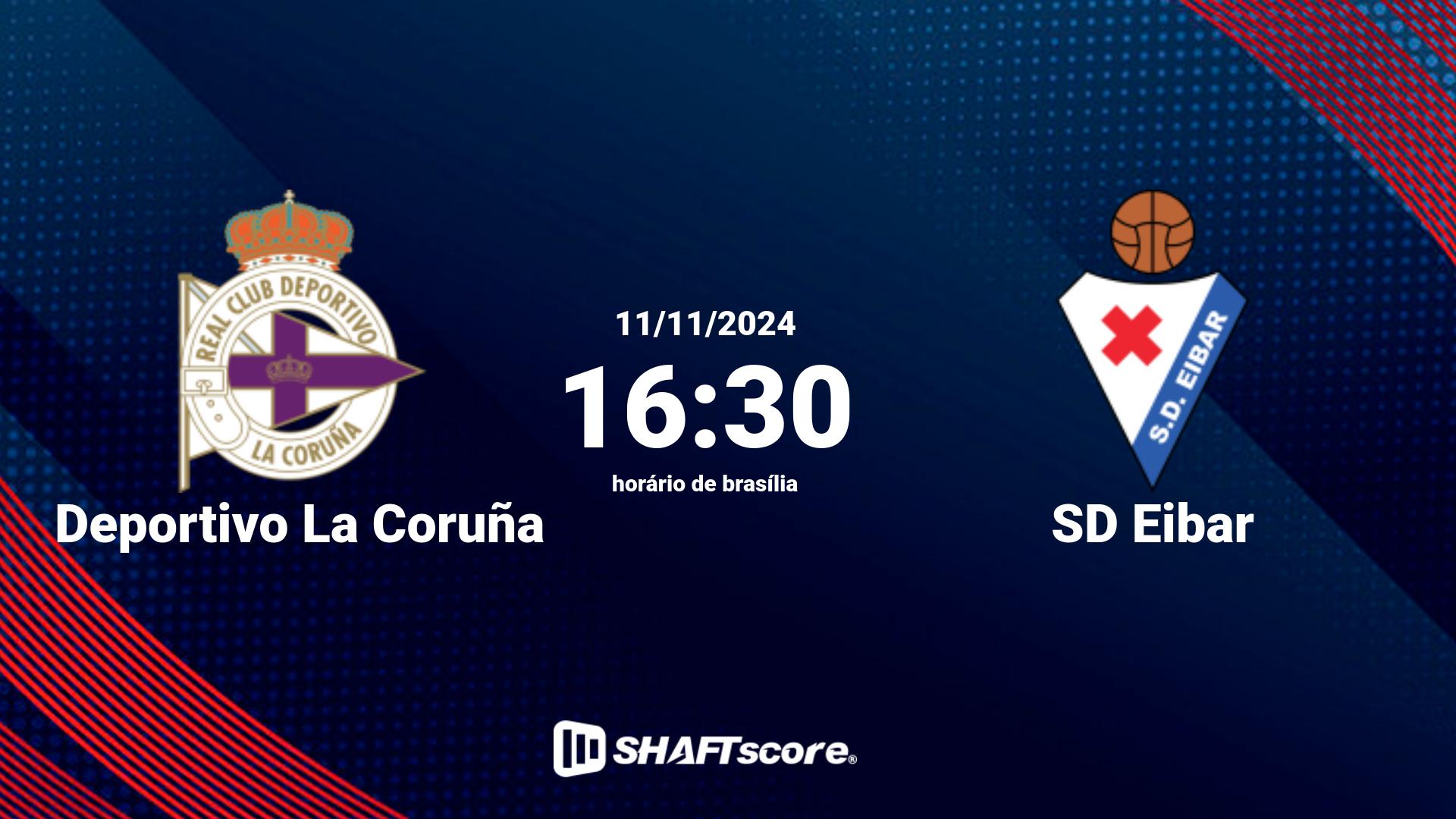 Estatísticas do jogo Deportivo La Coruña vs SD Eibar 11.11 16:30