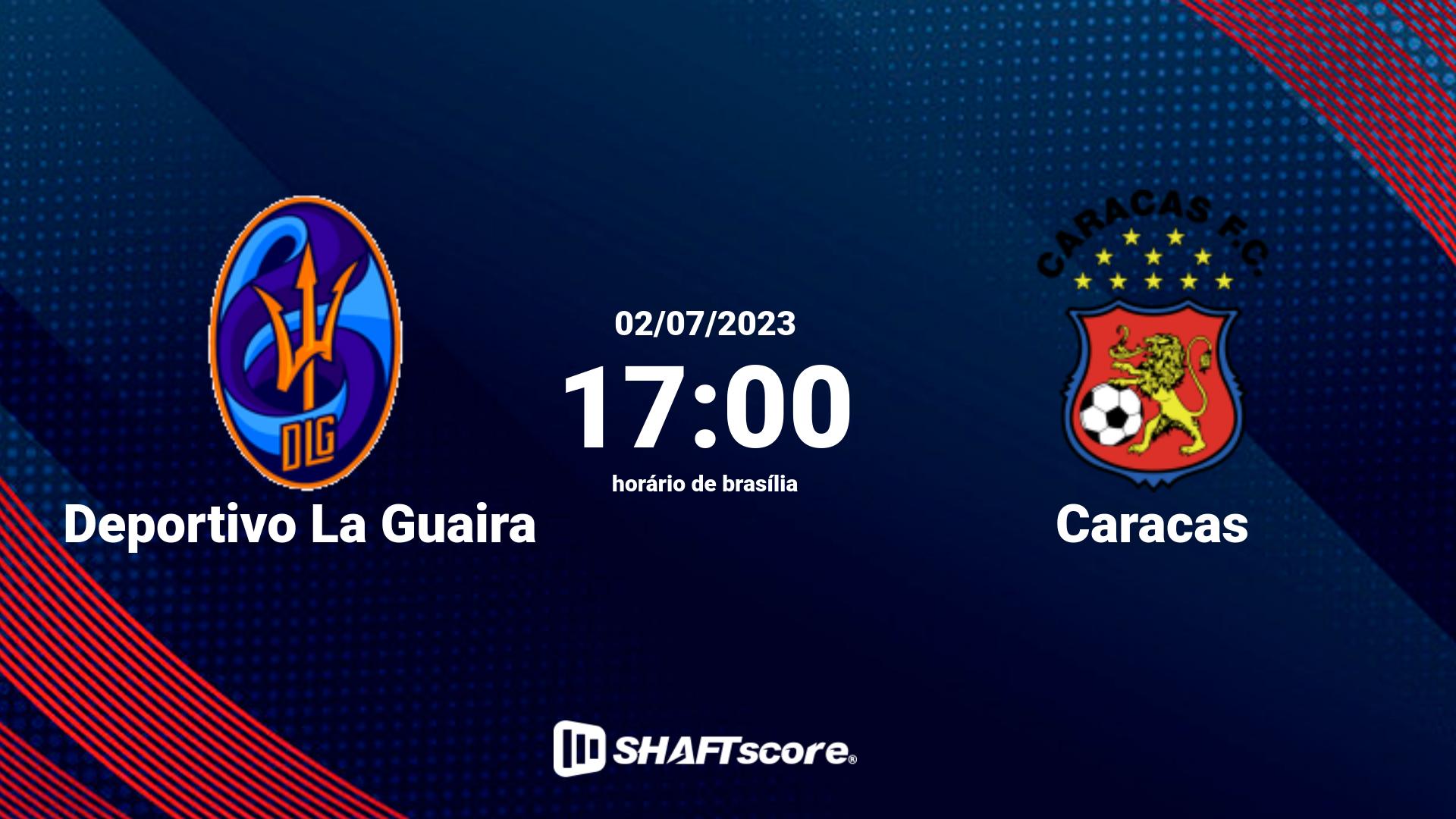 Estatísticas do jogo Deportivo La Guaira vs Caracas 02.07 17:00