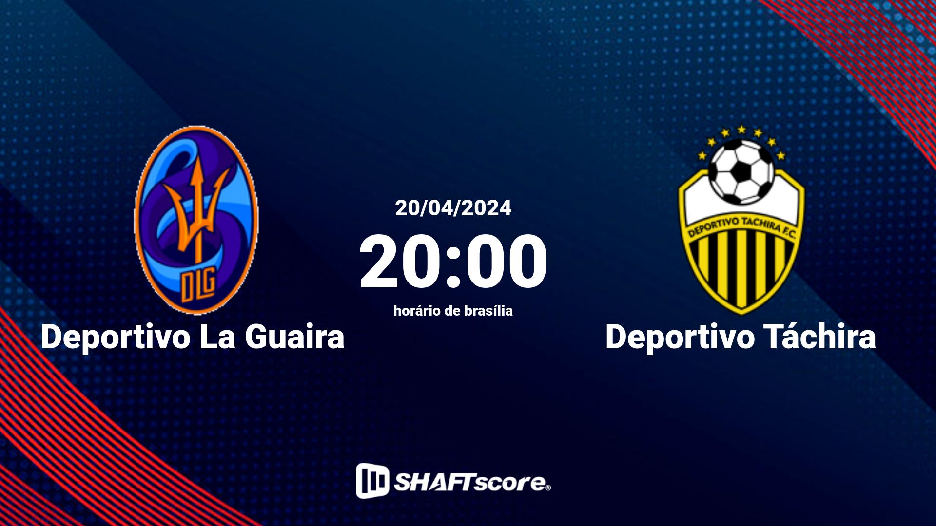 Estatísticas do jogo Deportivo La Guaira vs Deportivo Táchira 20.04 20:00