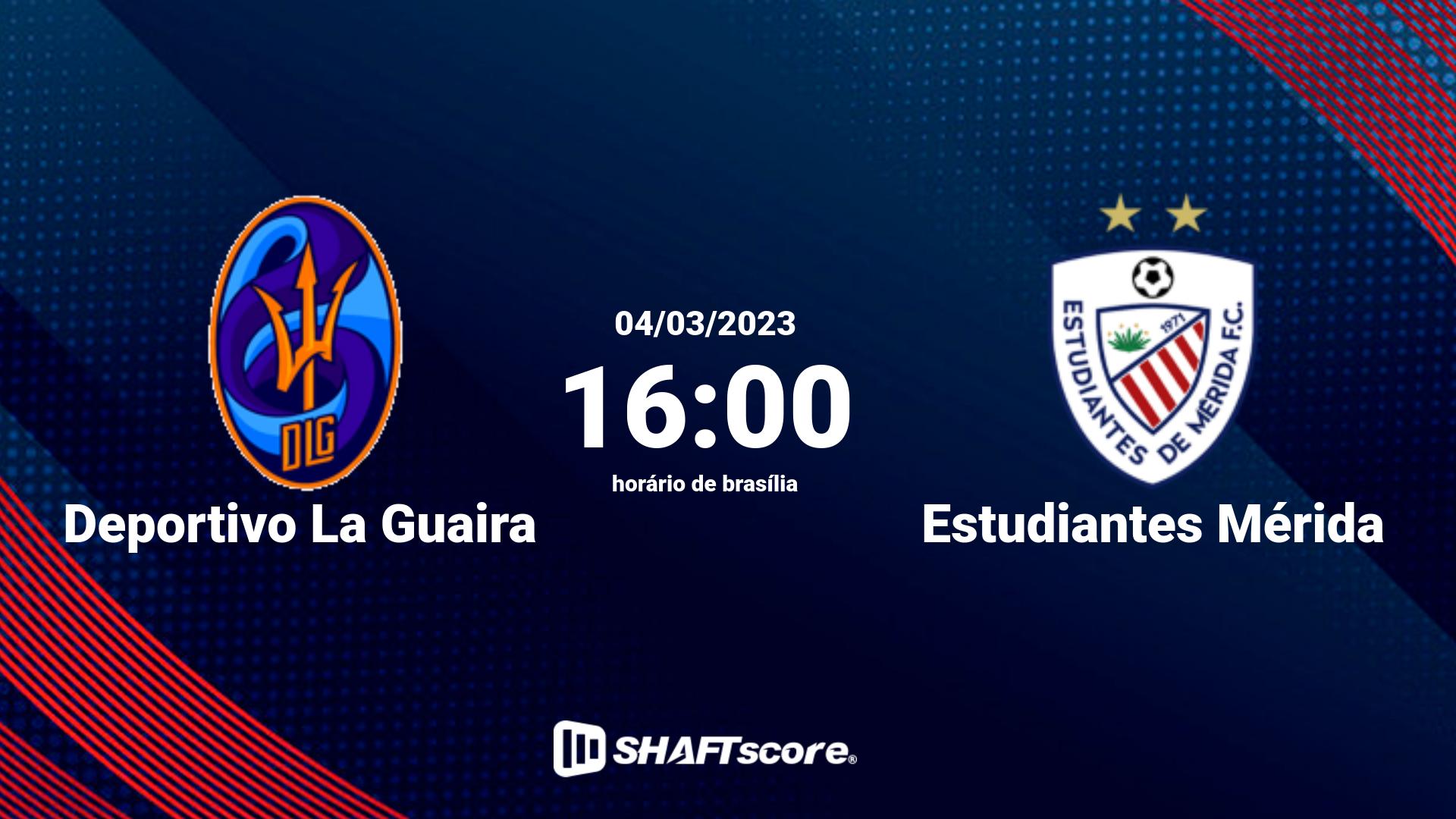 Estatísticas do jogo Deportivo La Guaira vs Estudiantes Mérida 04.03 16:00