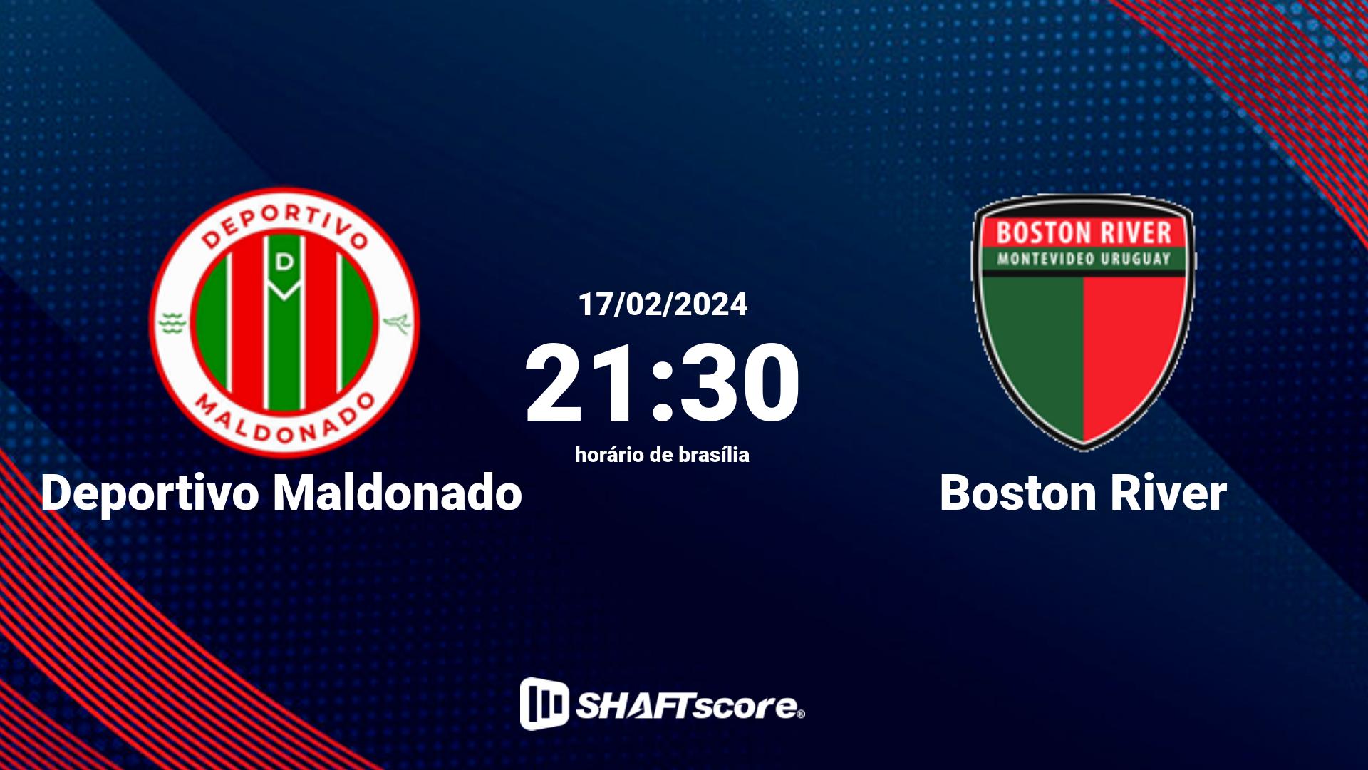 Estatísticas do jogo Deportivo Maldonado vs Boston River 17.02 21:30