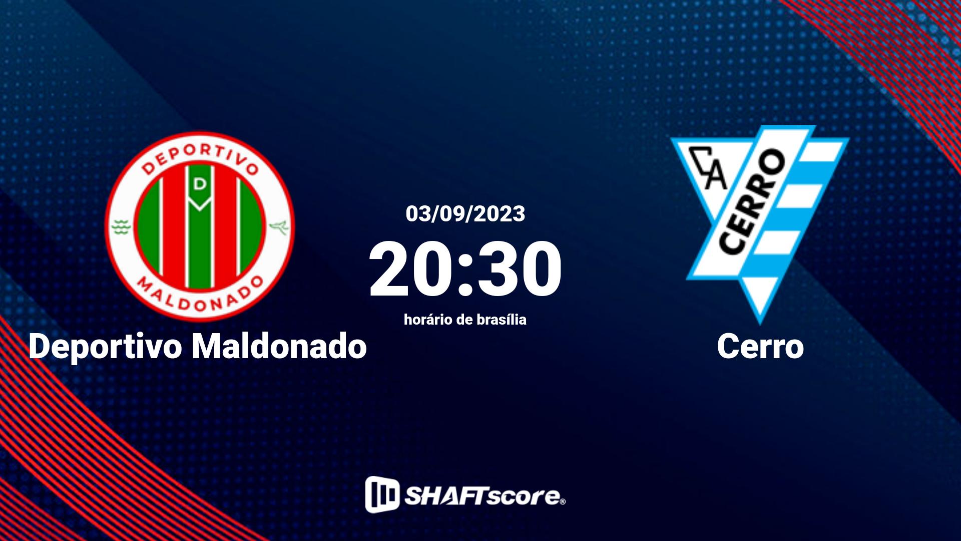 Estatísticas do jogo Deportivo Maldonado vs Cerro 03.09 20:30