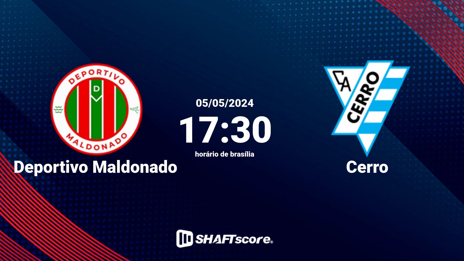 Estatísticas do jogo Deportivo Maldonado vs Cerro 05.05 17:30