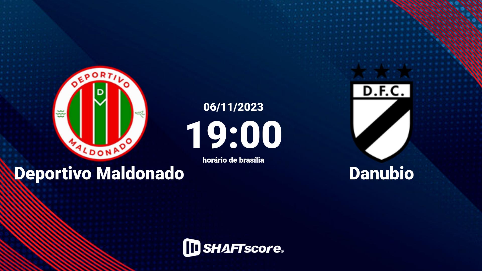 Estatísticas do jogo Deportivo Maldonado vs Danubio 06.11 19:00